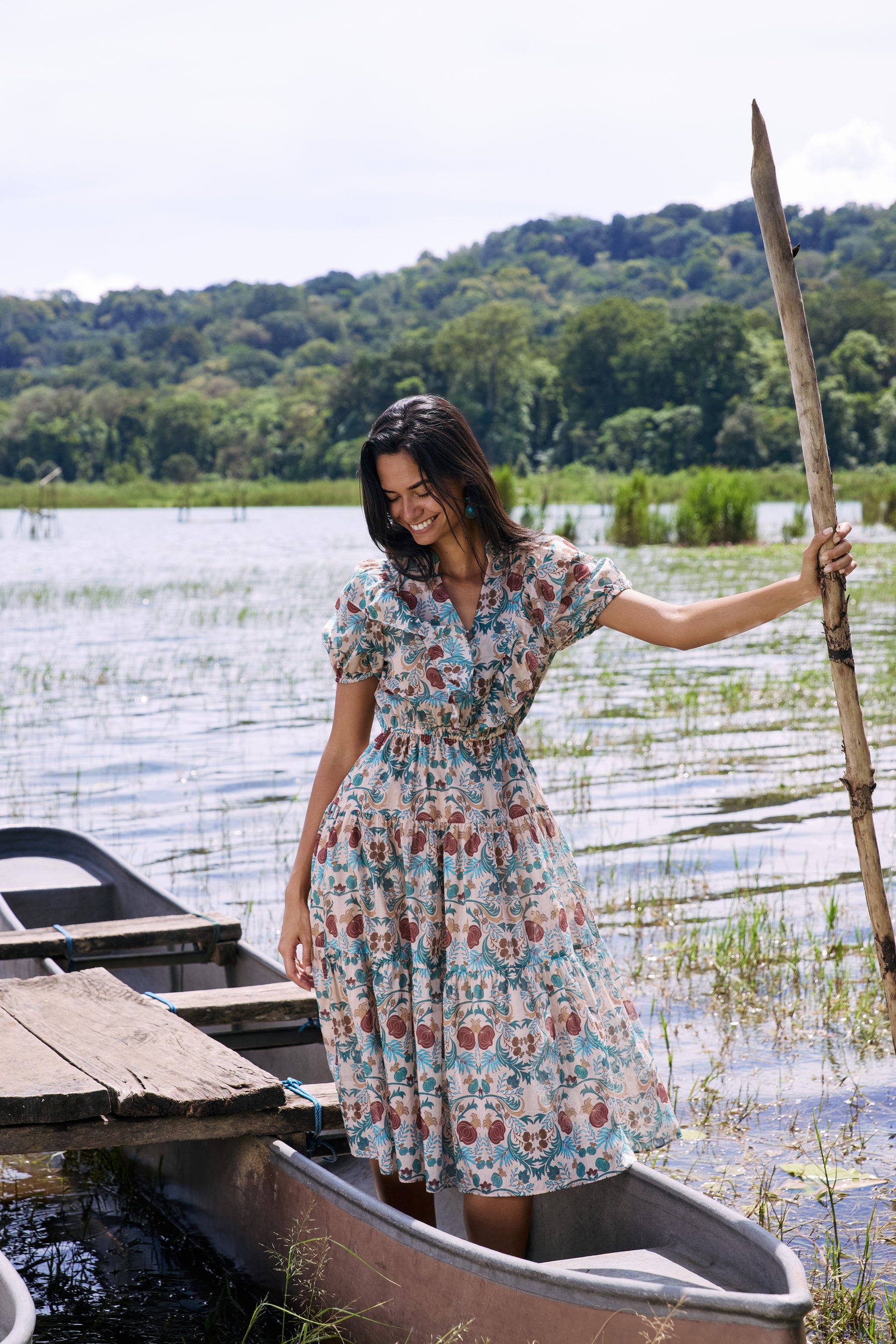 RUI Dress in Beige Delima
