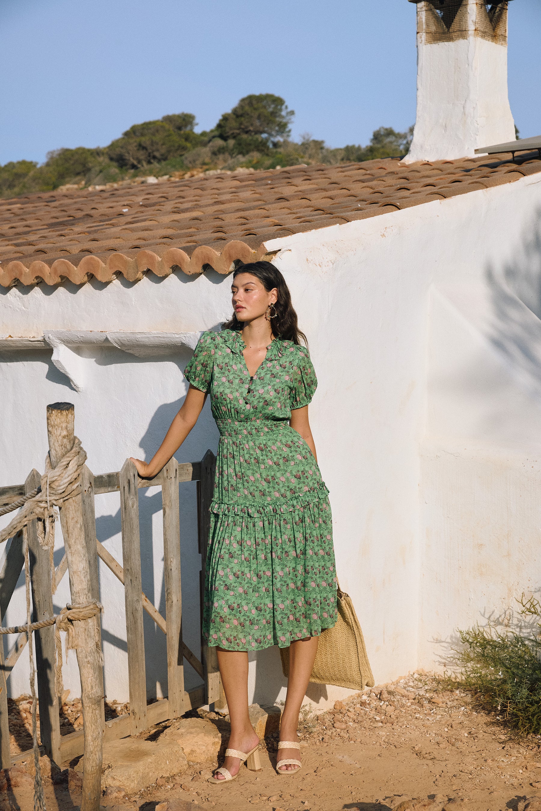 MILA Dress in Cempaka Green