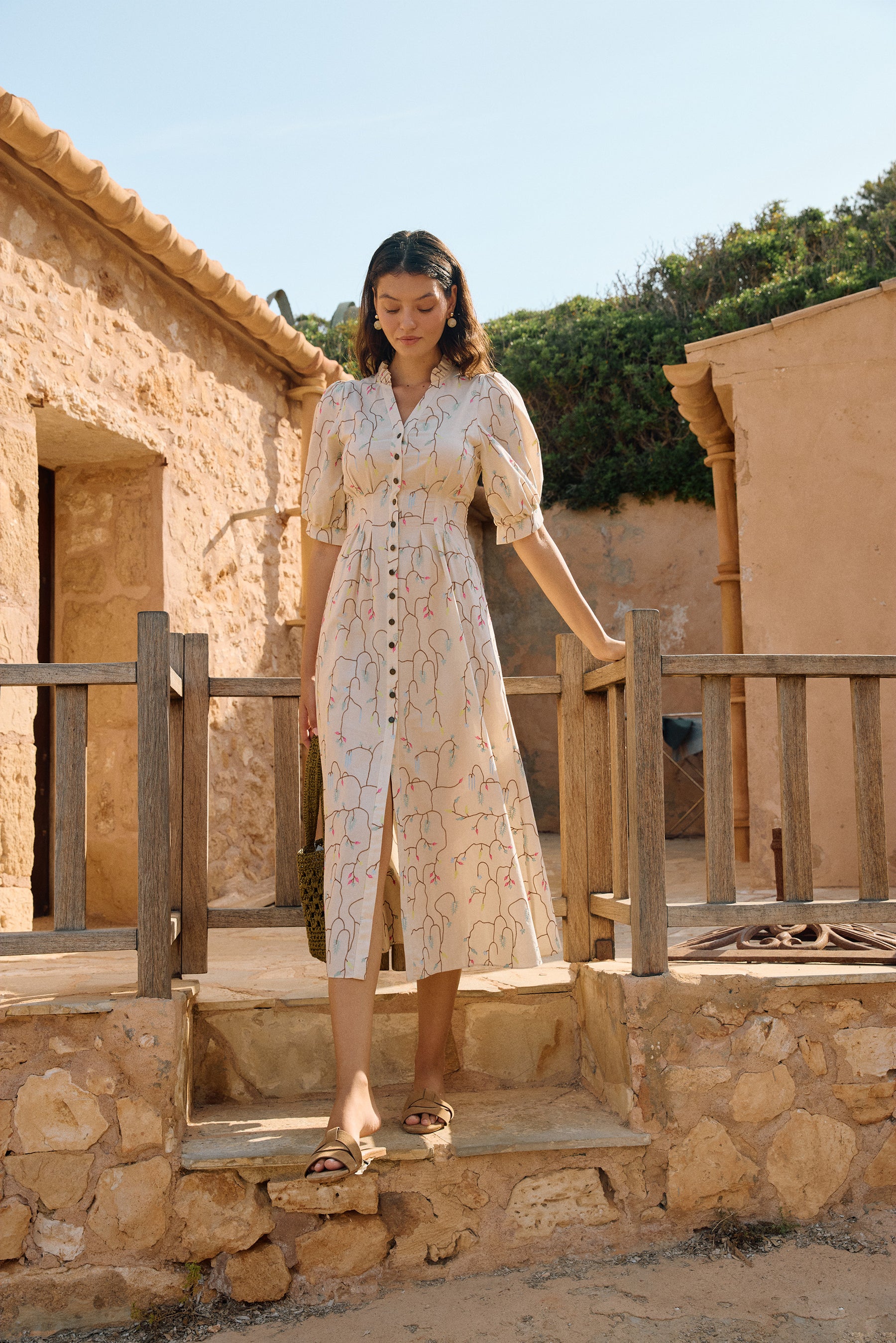 TINA Dress in Beige Lada