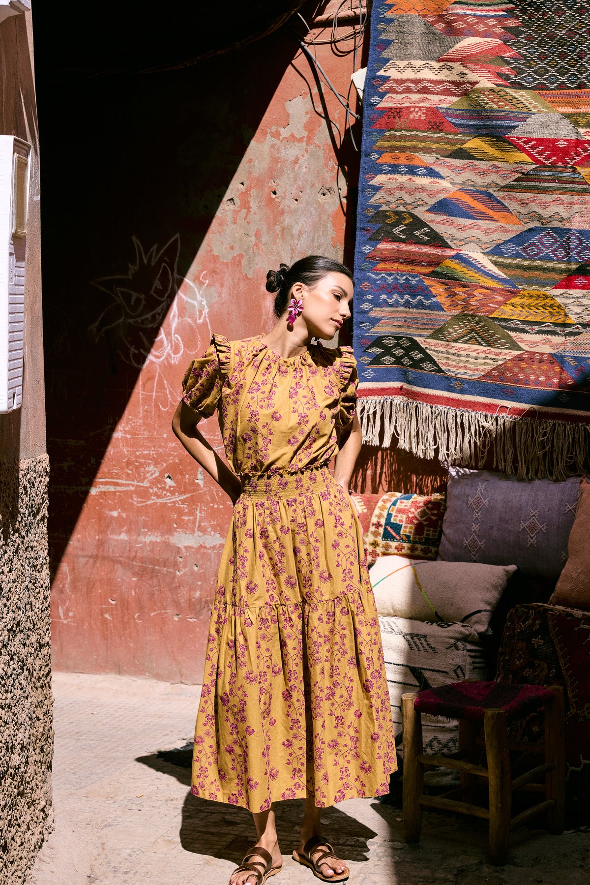 BUNDLING: Saia Top in Gold Lamia and Riona Skirt in Gold Lamia