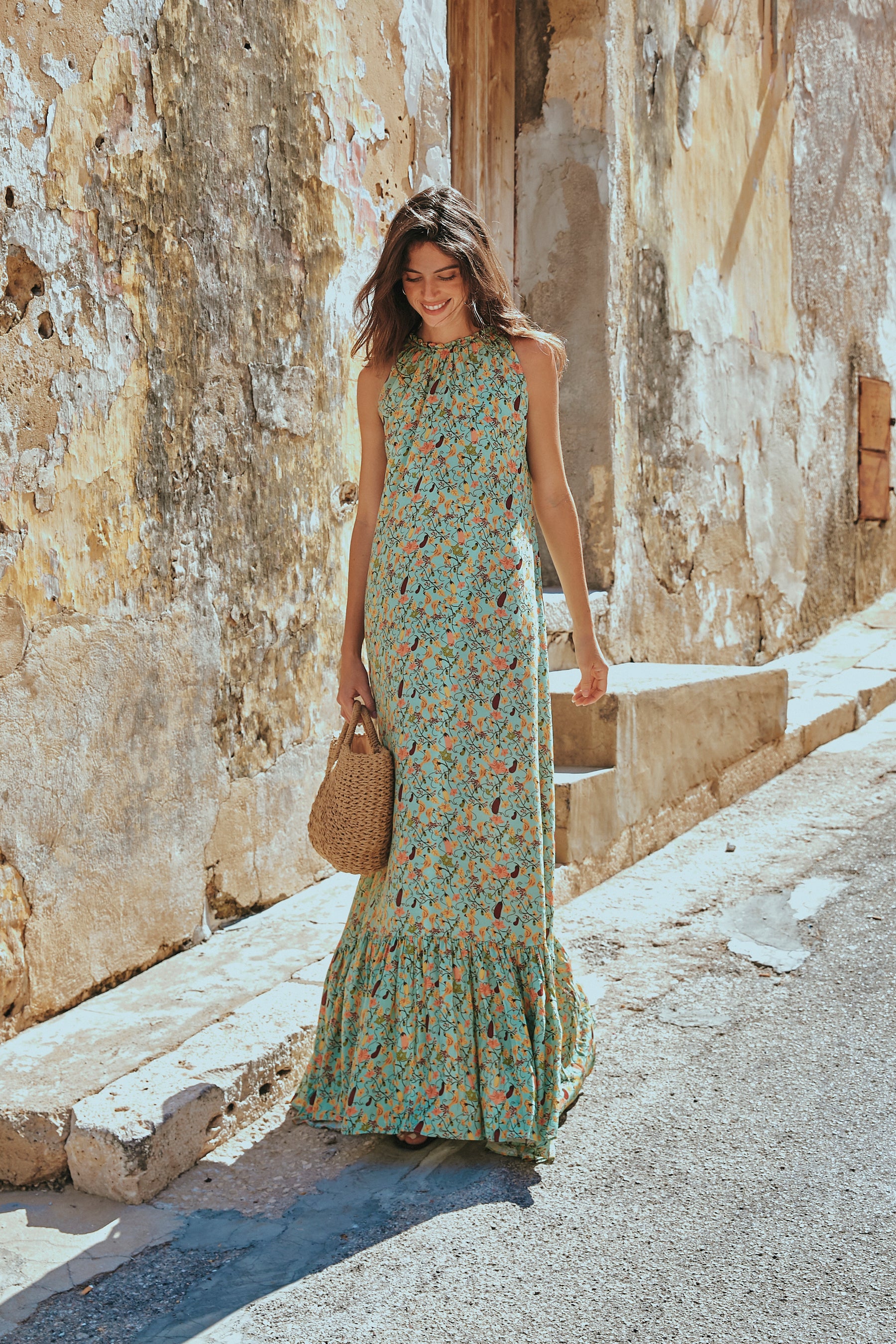 ZURI Dress in Turquoise Terong