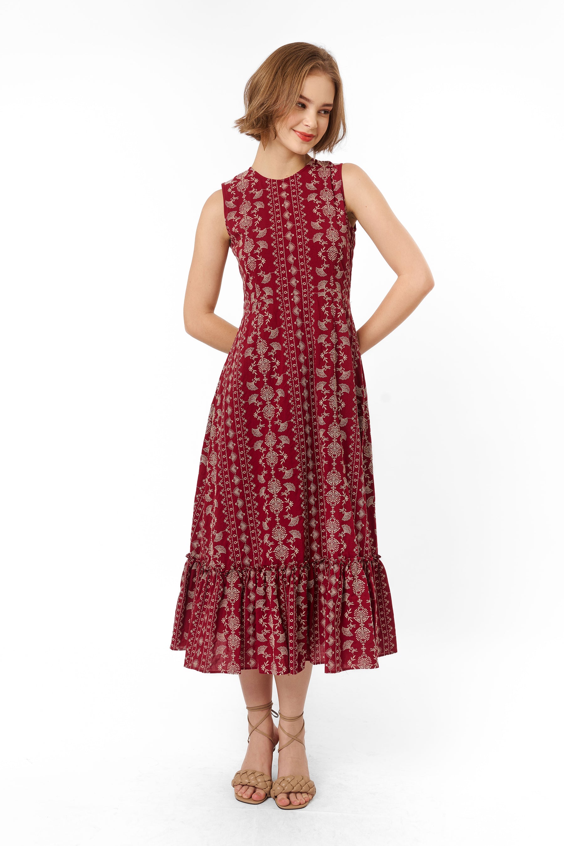ADJANI Dress in Cengkeh Maroon