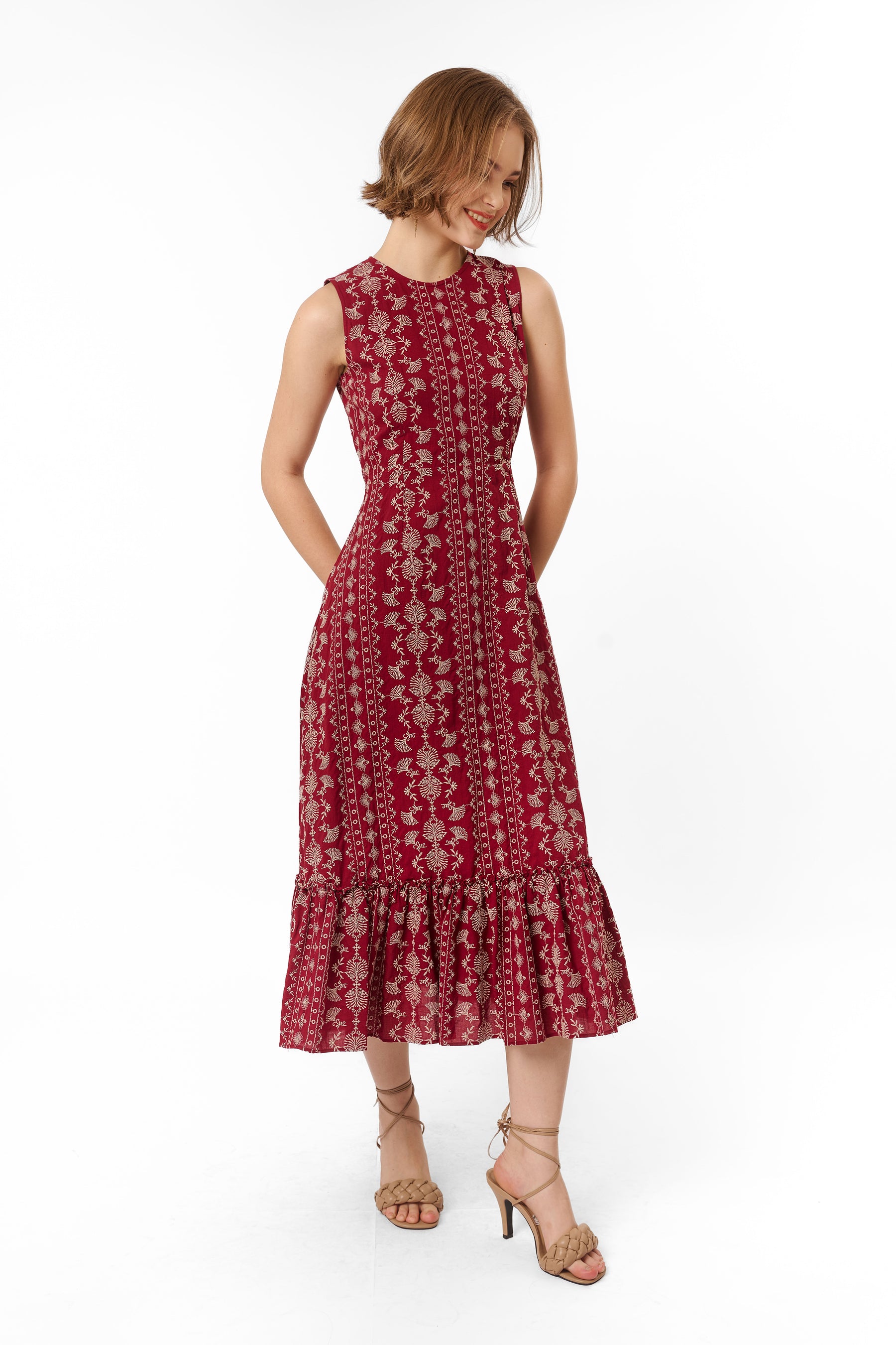 ADJANI Dress in Cengkeh Maroon