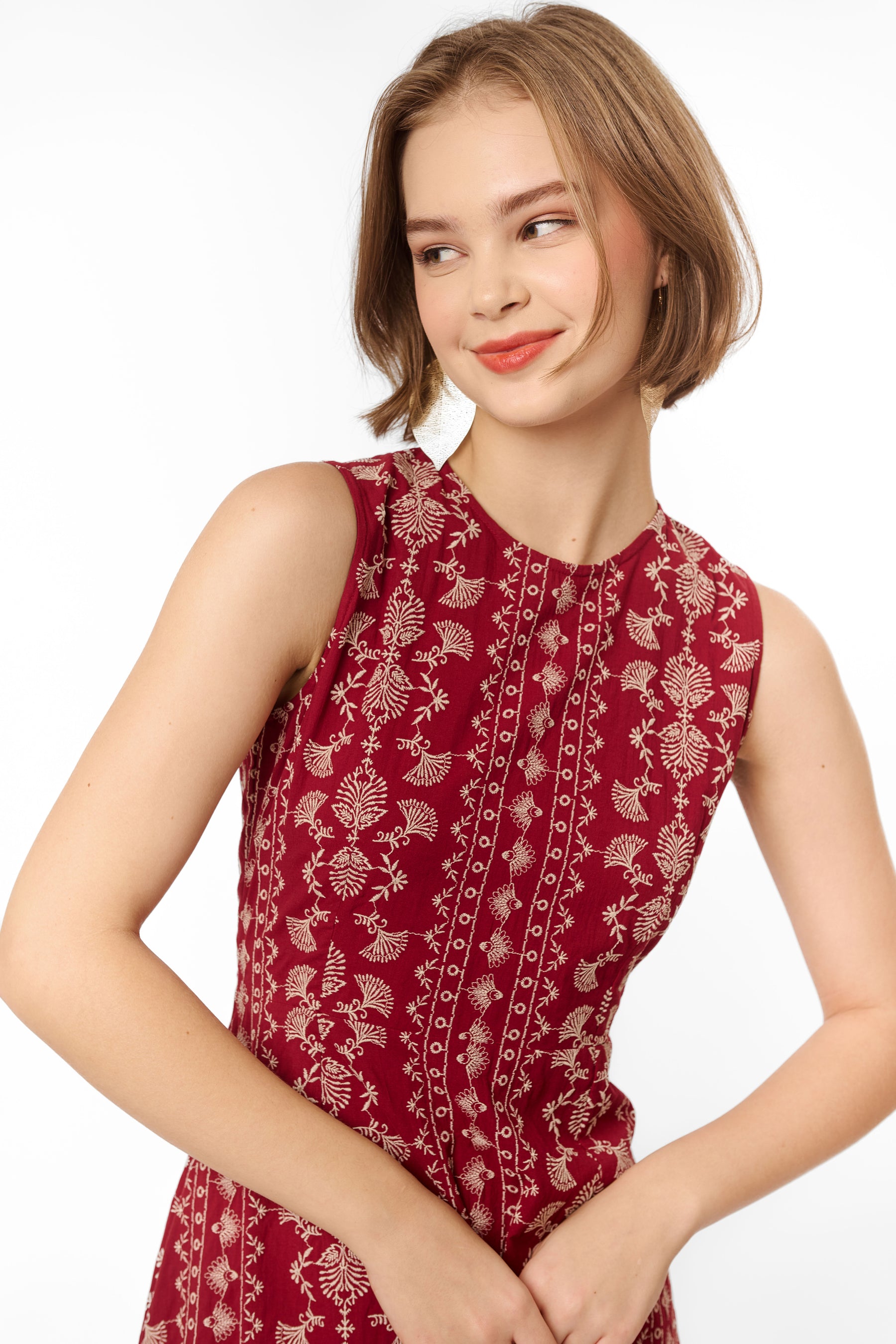 ADJANI Dress in Cengkeh Maroon