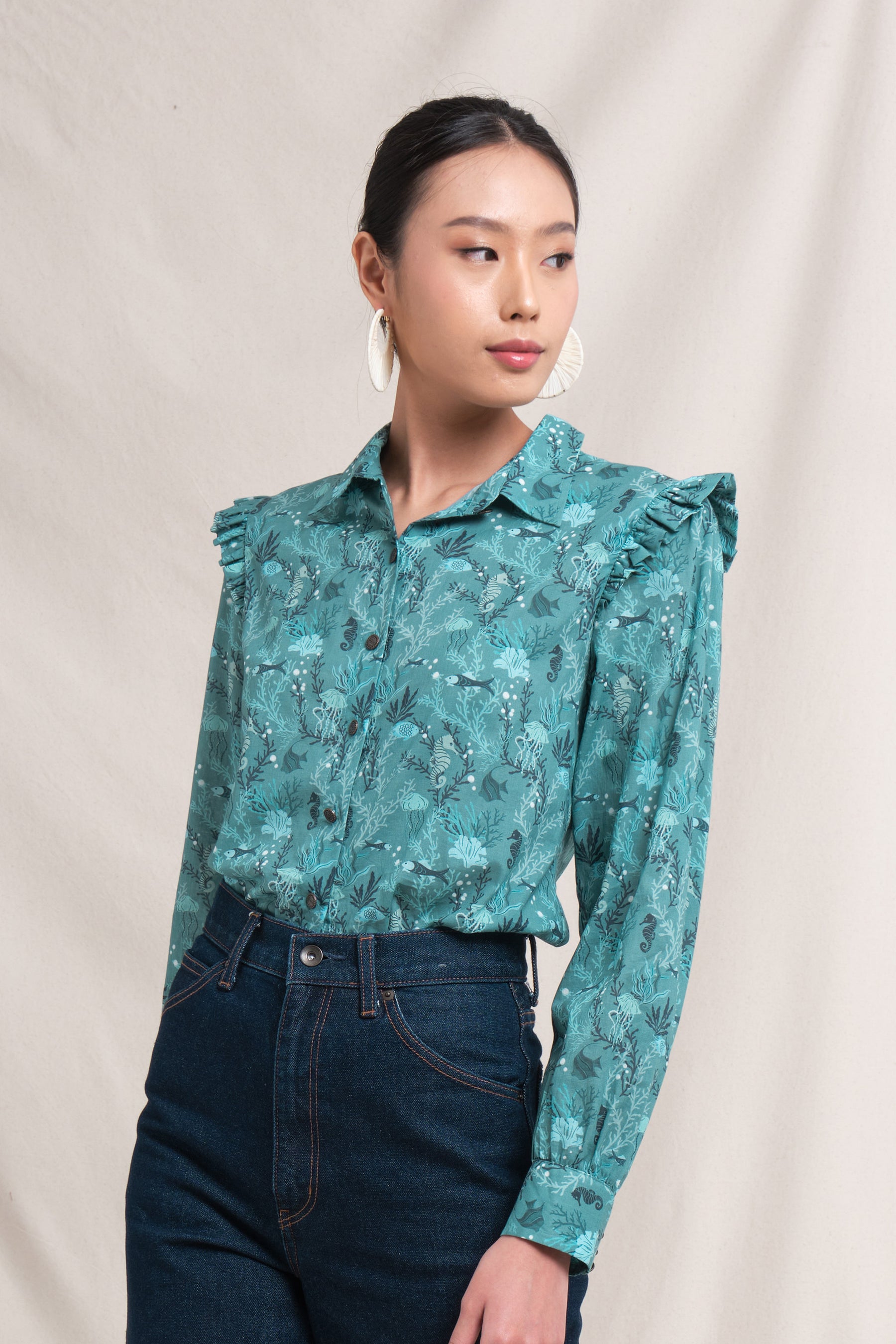 AMAL Top in Blue Minanga