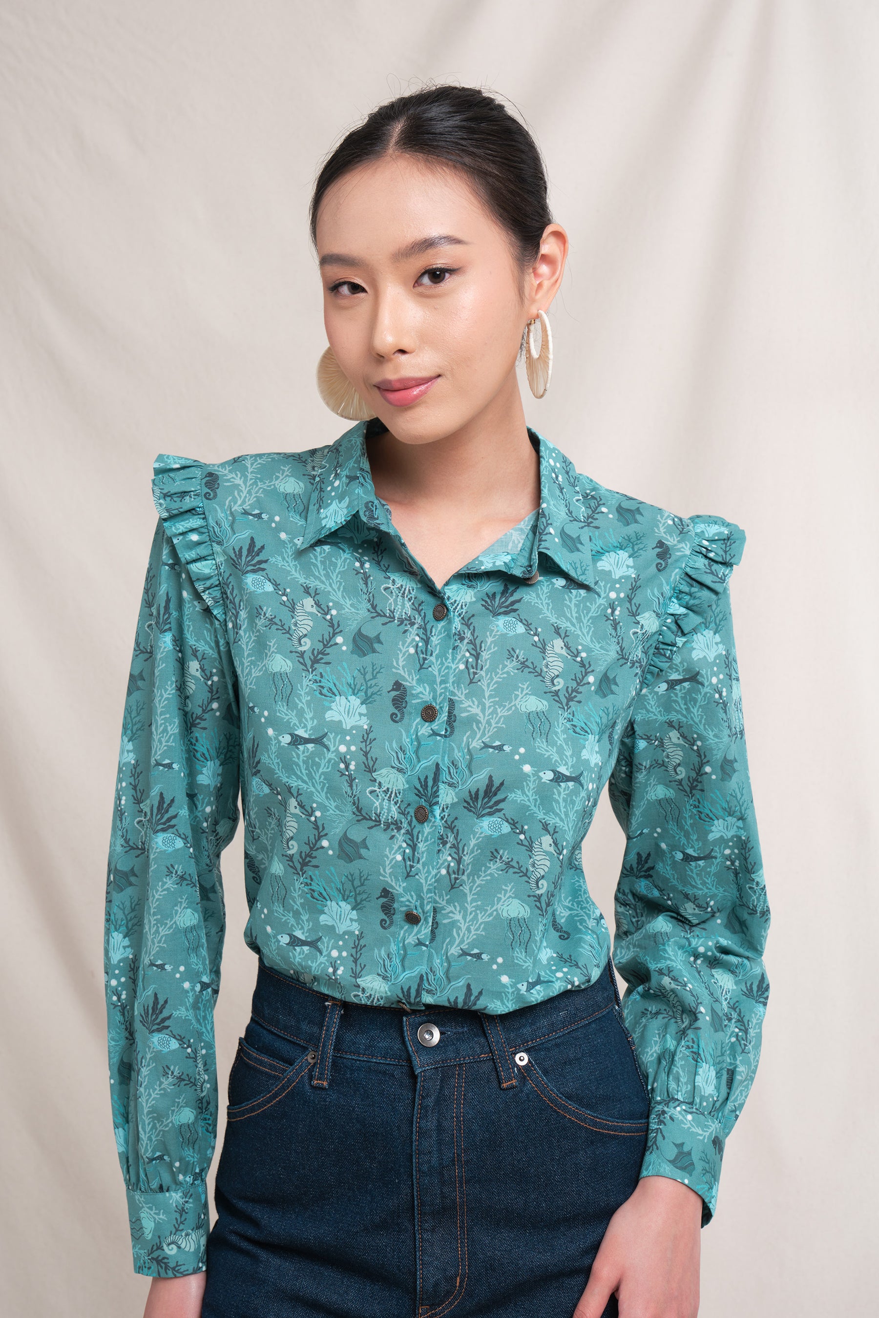 AMAL Top in Blue Minanga