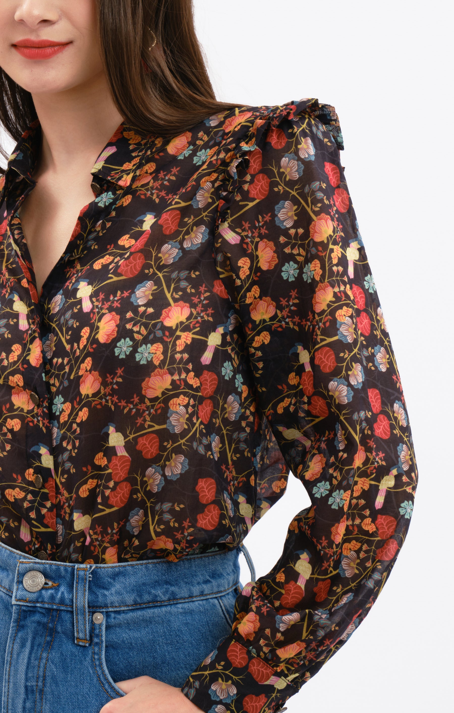 AMAL Top in Black Maros