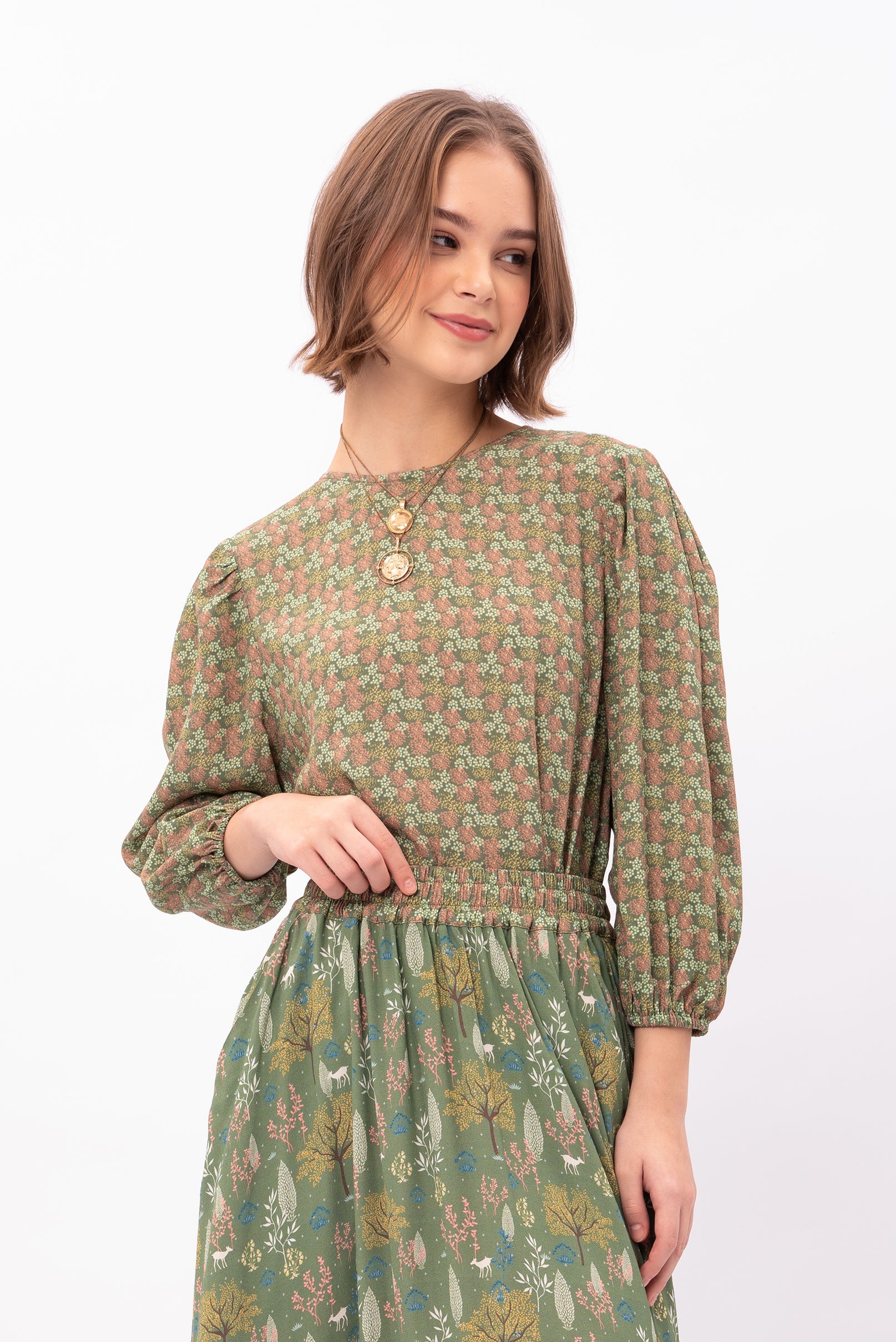 AMI Top in Kilau Green