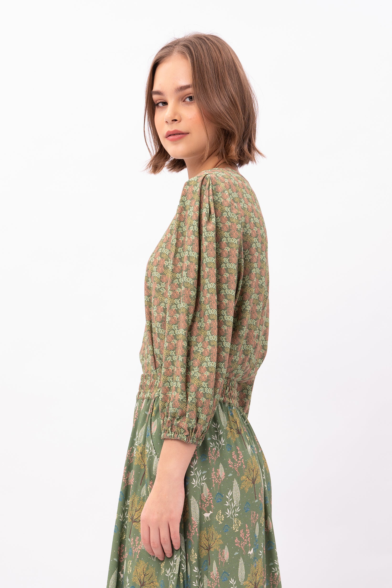 AMI Top in Kilau Green