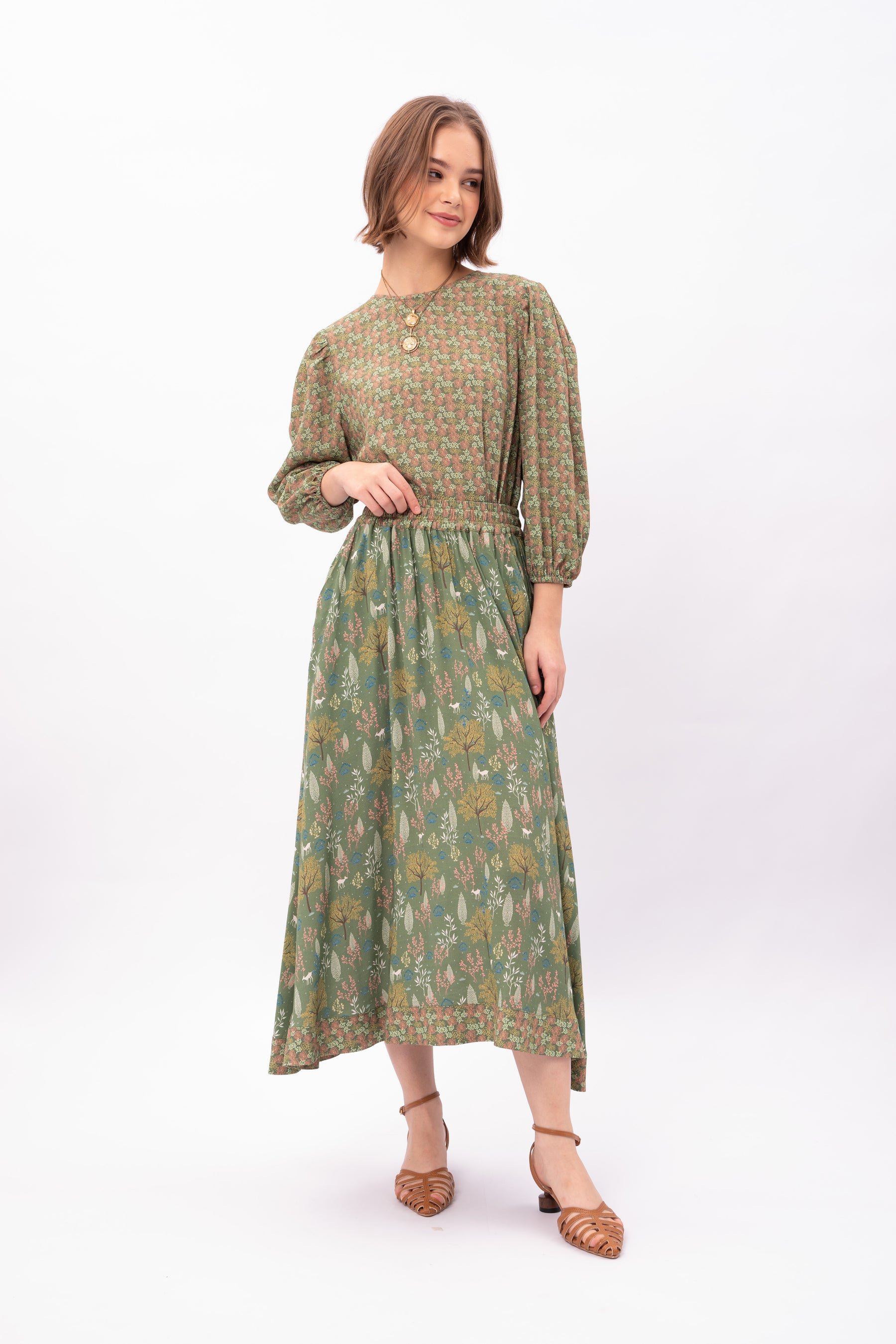 AMI Top in Kilau Green