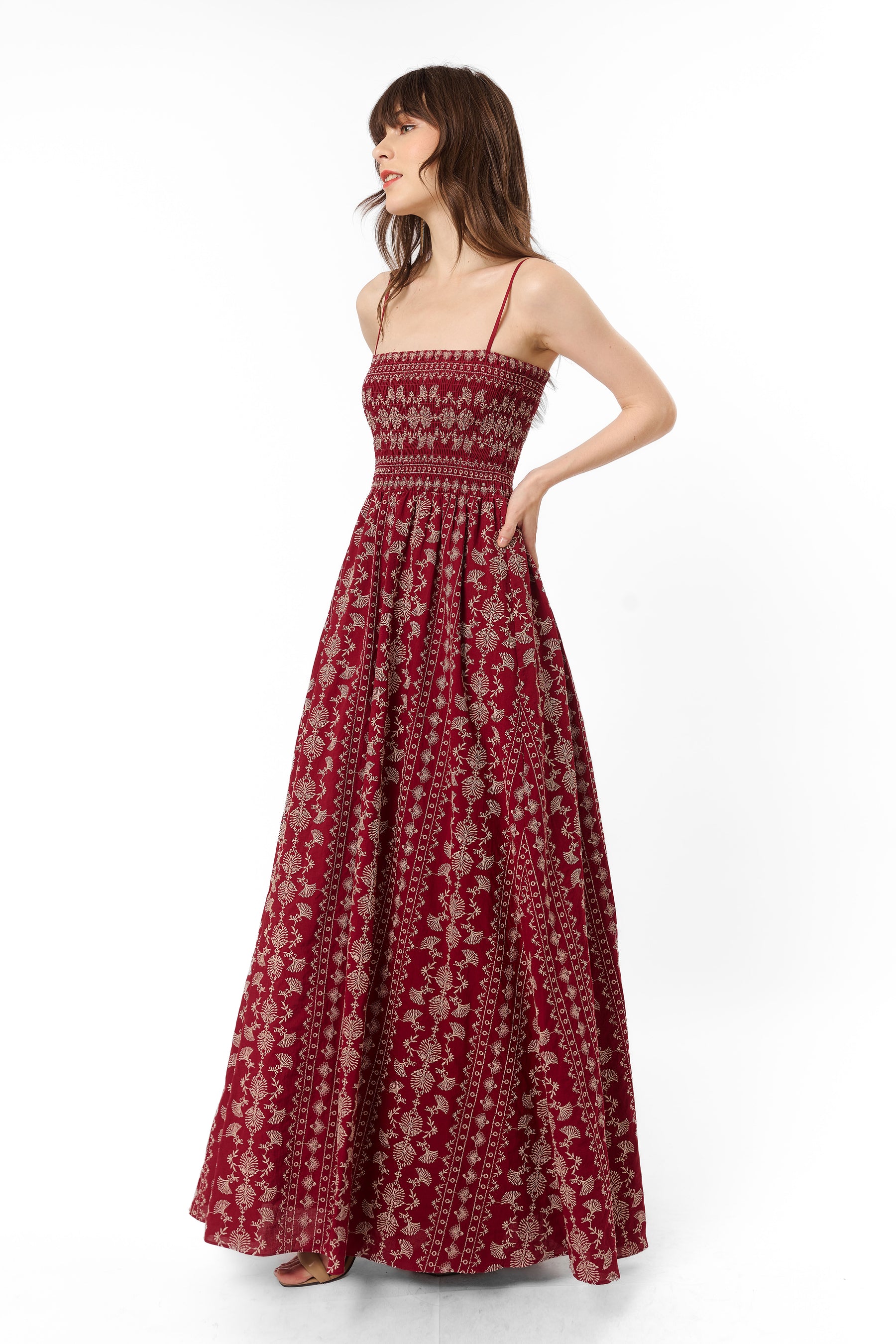 ANYA Dress in Cengkeh Maroon