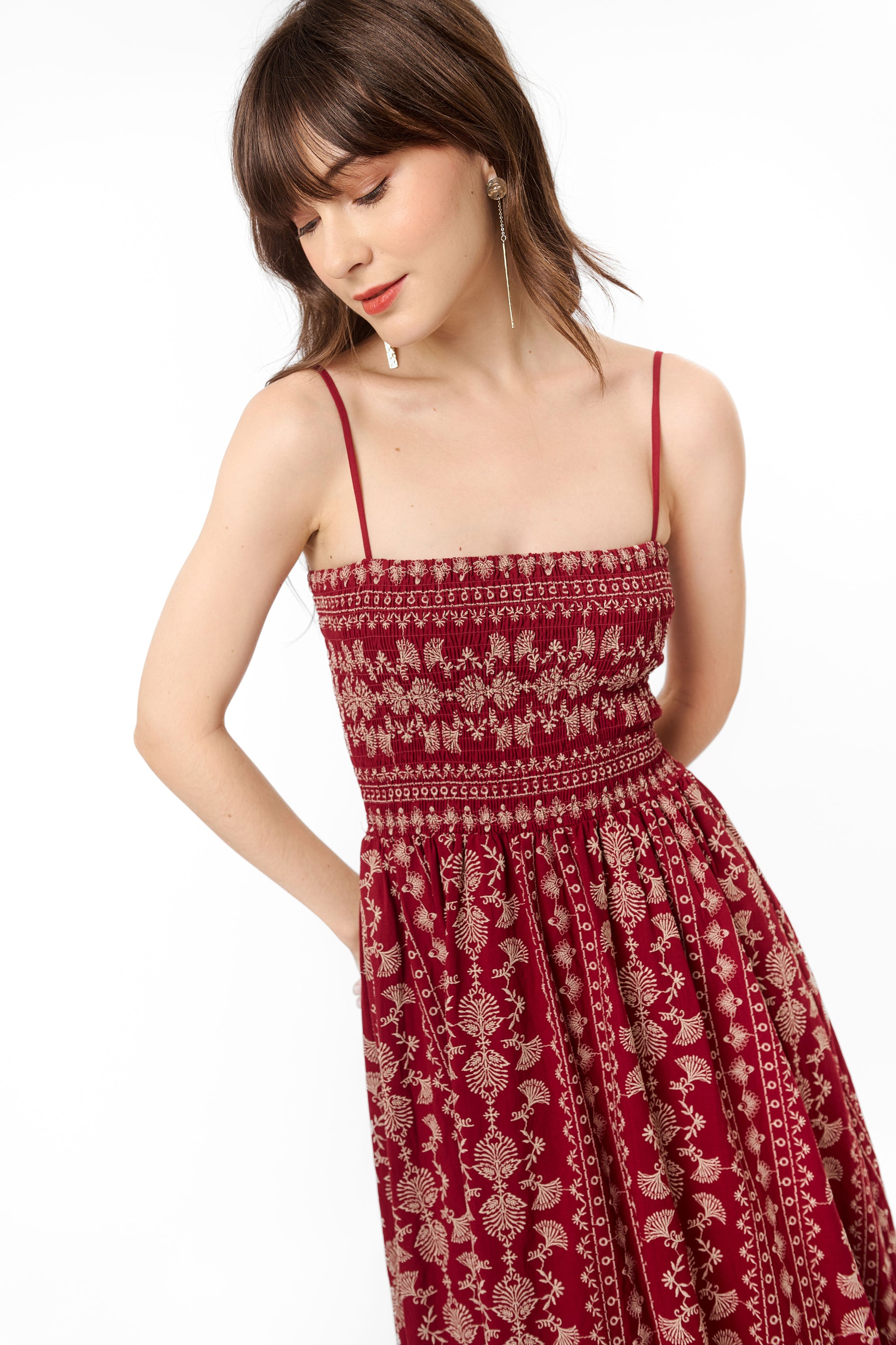 ANYA Dress in Cengkeh Maroon