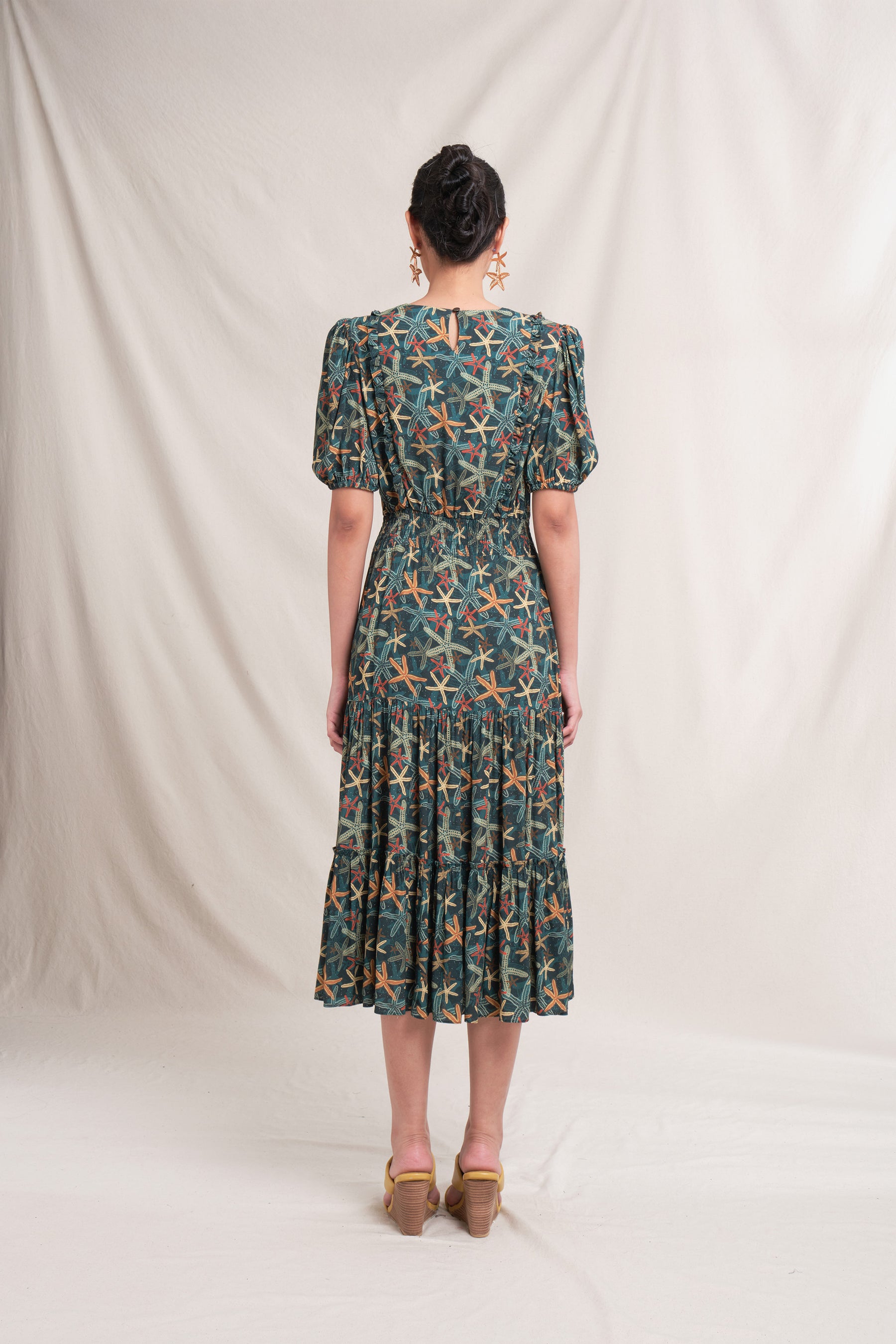 AQILA Dress in Emerald Aster