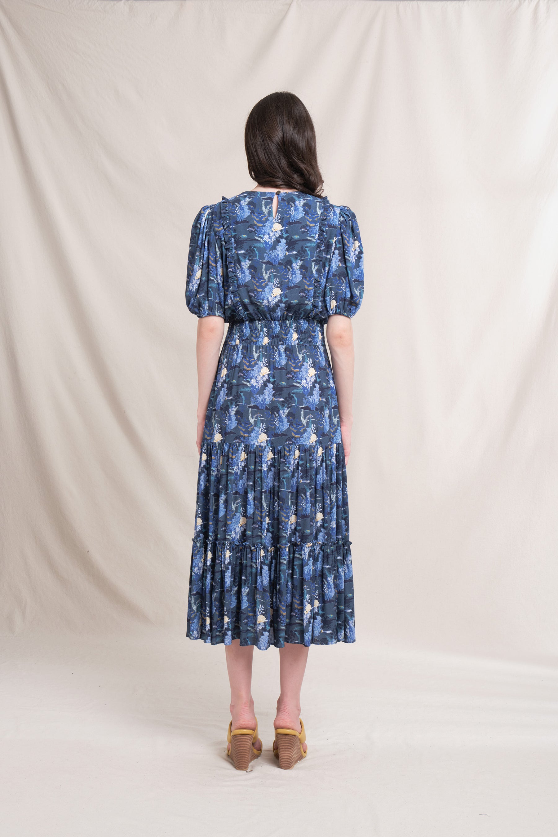 AQILA Dress in Navy Bunaken