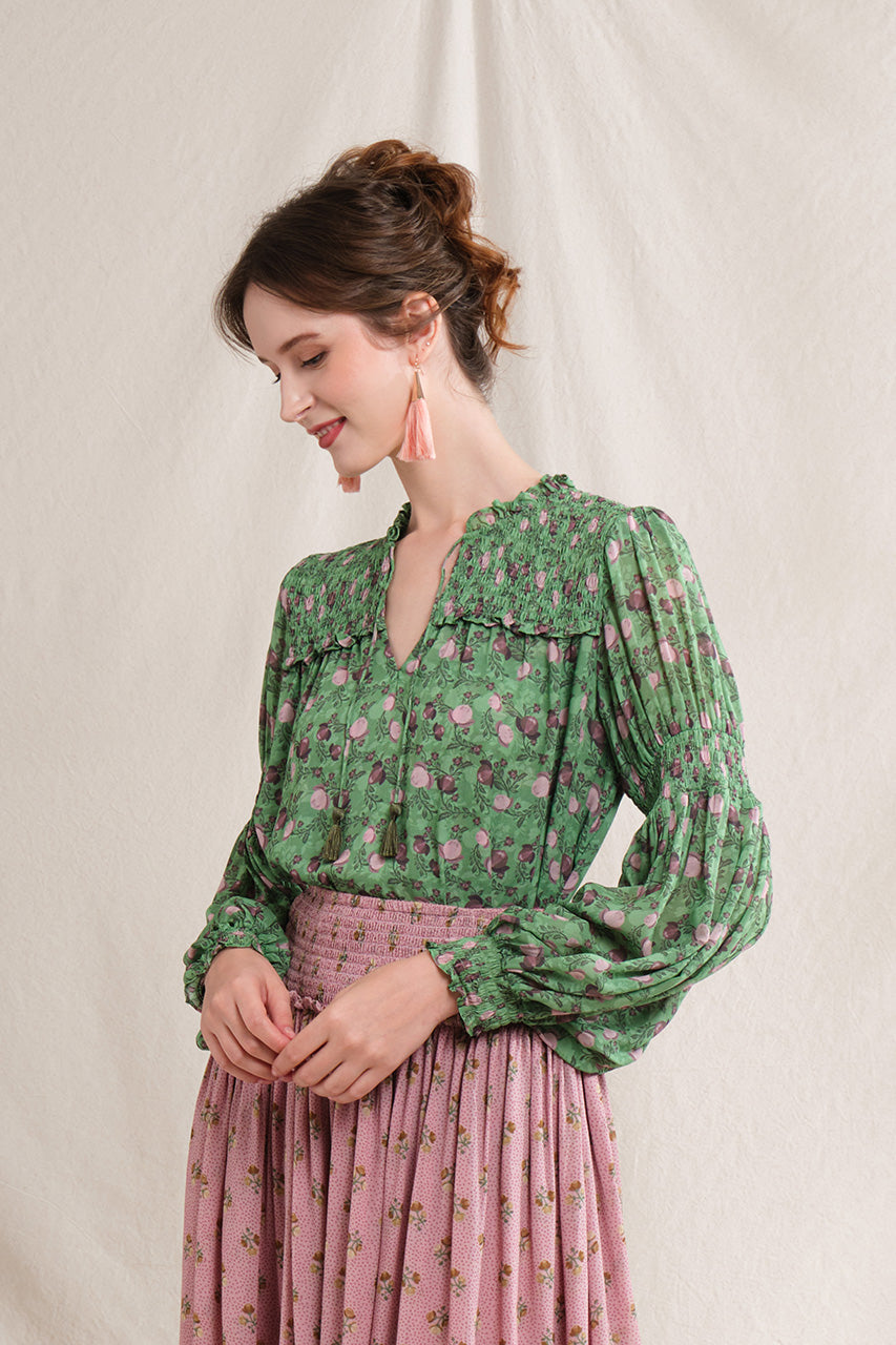 ARRIE Top in Cempaka Green