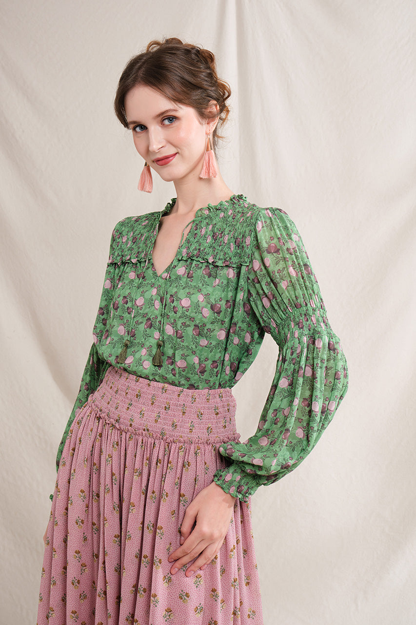 ARRIE Top in Cempaka Green
