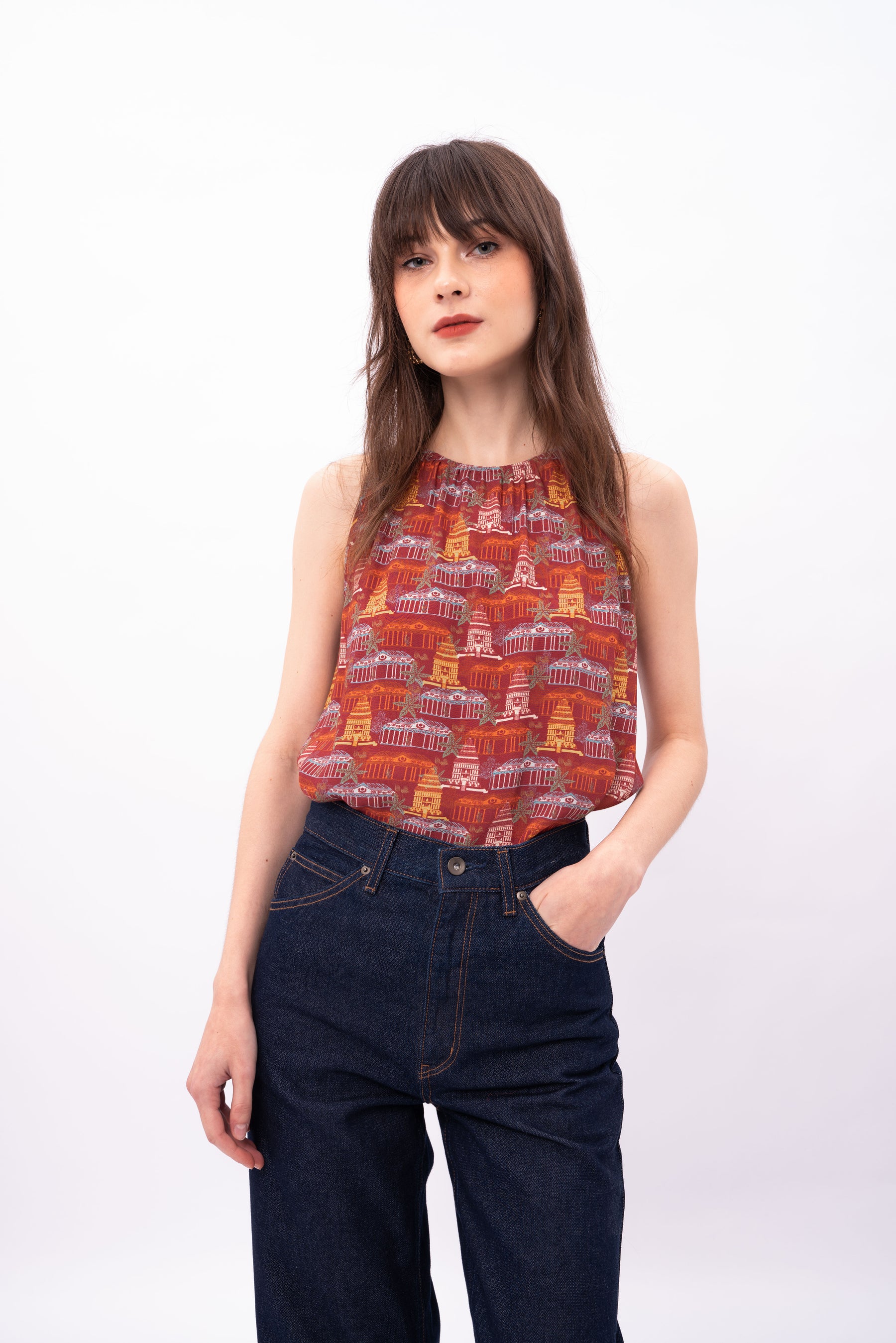 AYA Top in Puri Red