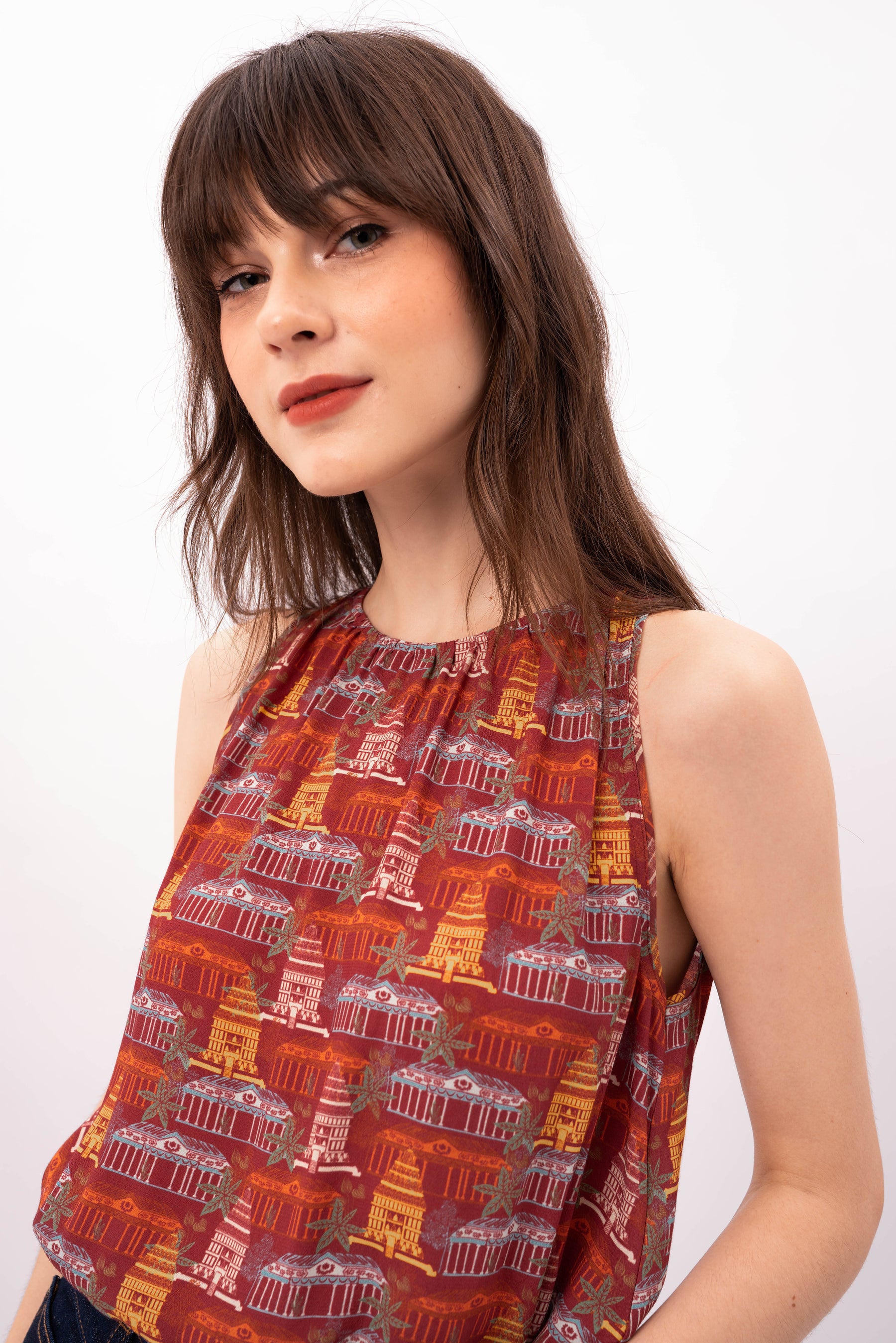 AYA Top in Puri Red