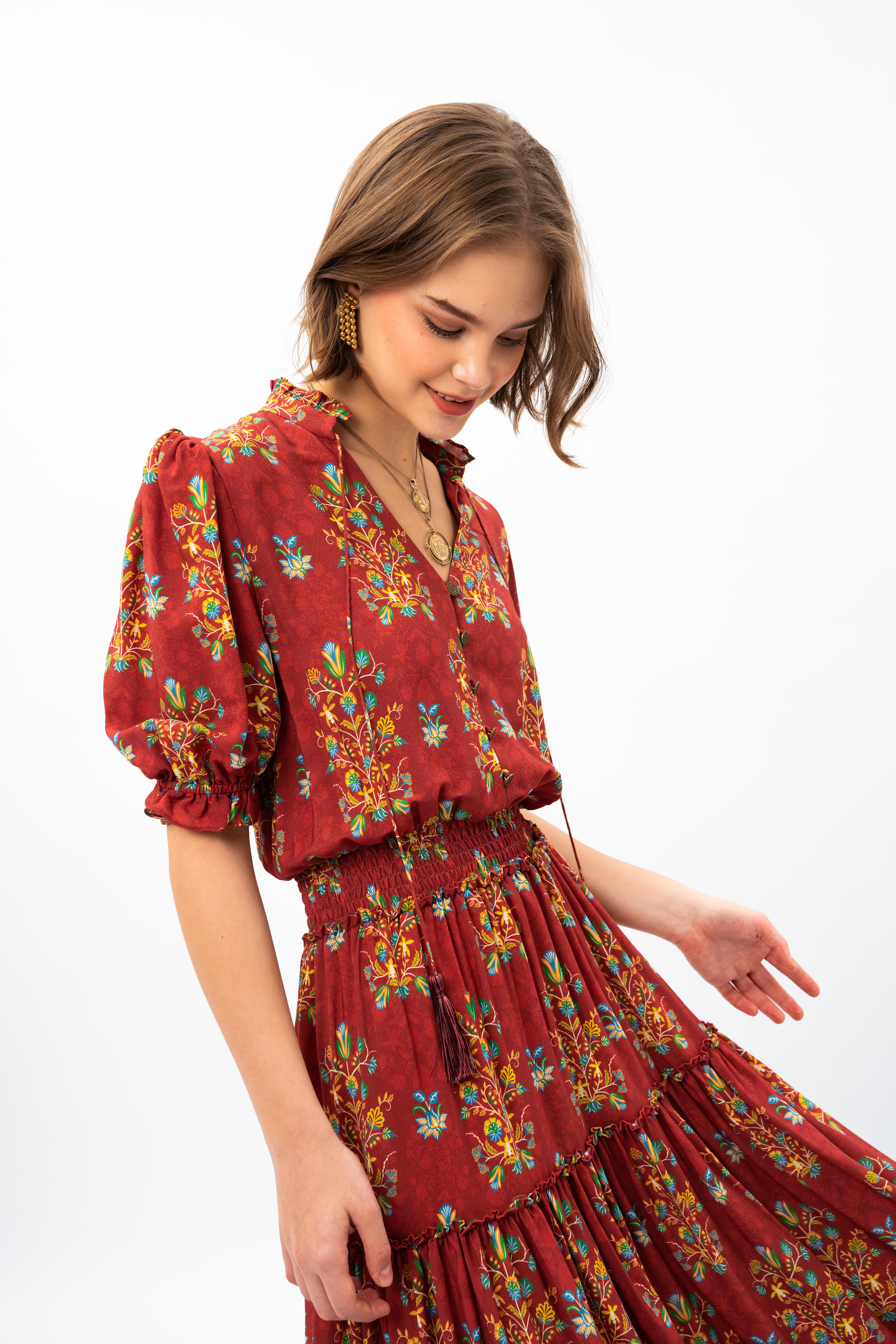 ILIA Dress in Red Anggrek