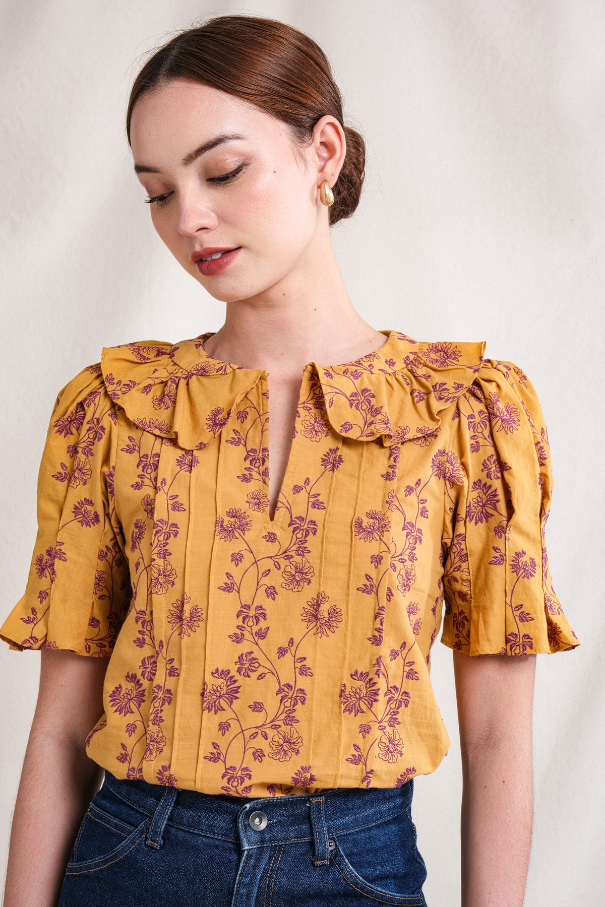 BUNDLING: Harper Top in Gold Lamia and Riona Skirt in Gold Lamia
