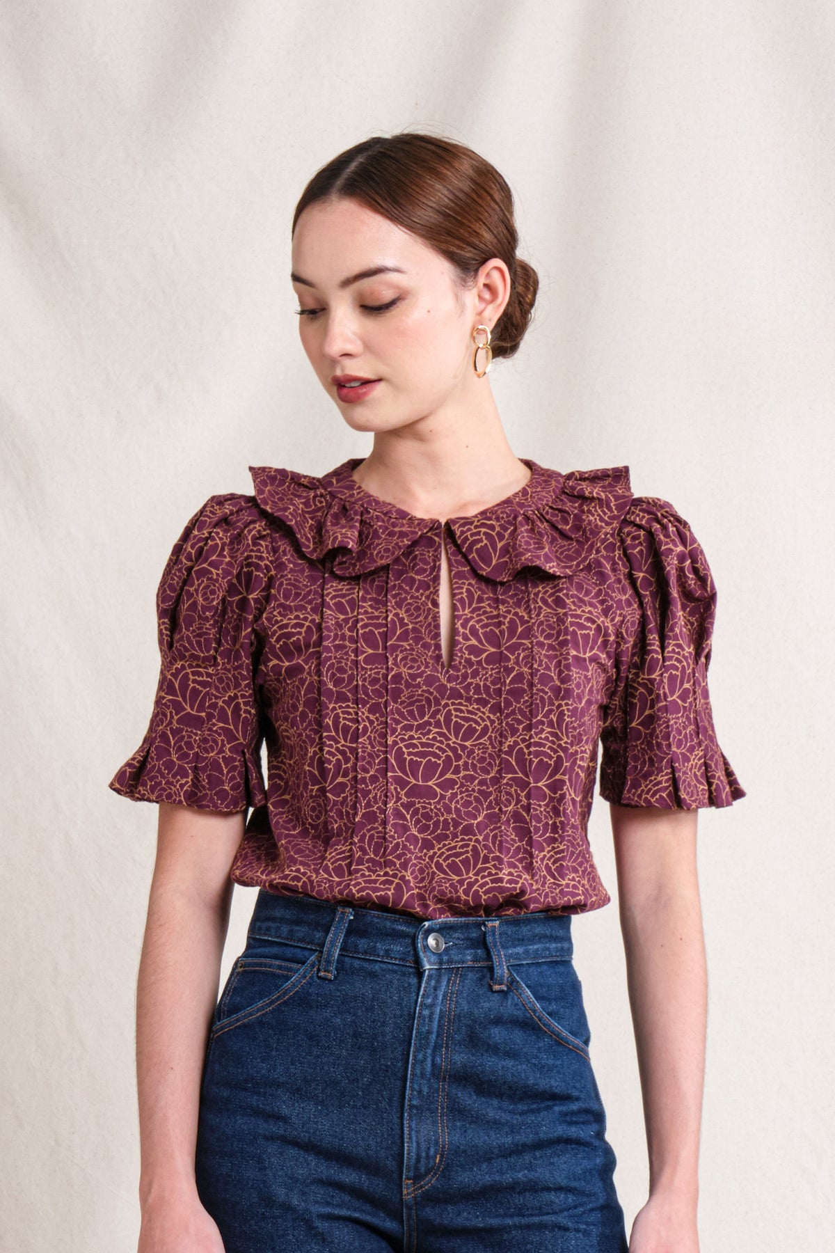 BUNDLING: Harper Top in Purple Krisan and Riona Skirt in Purple Krisan