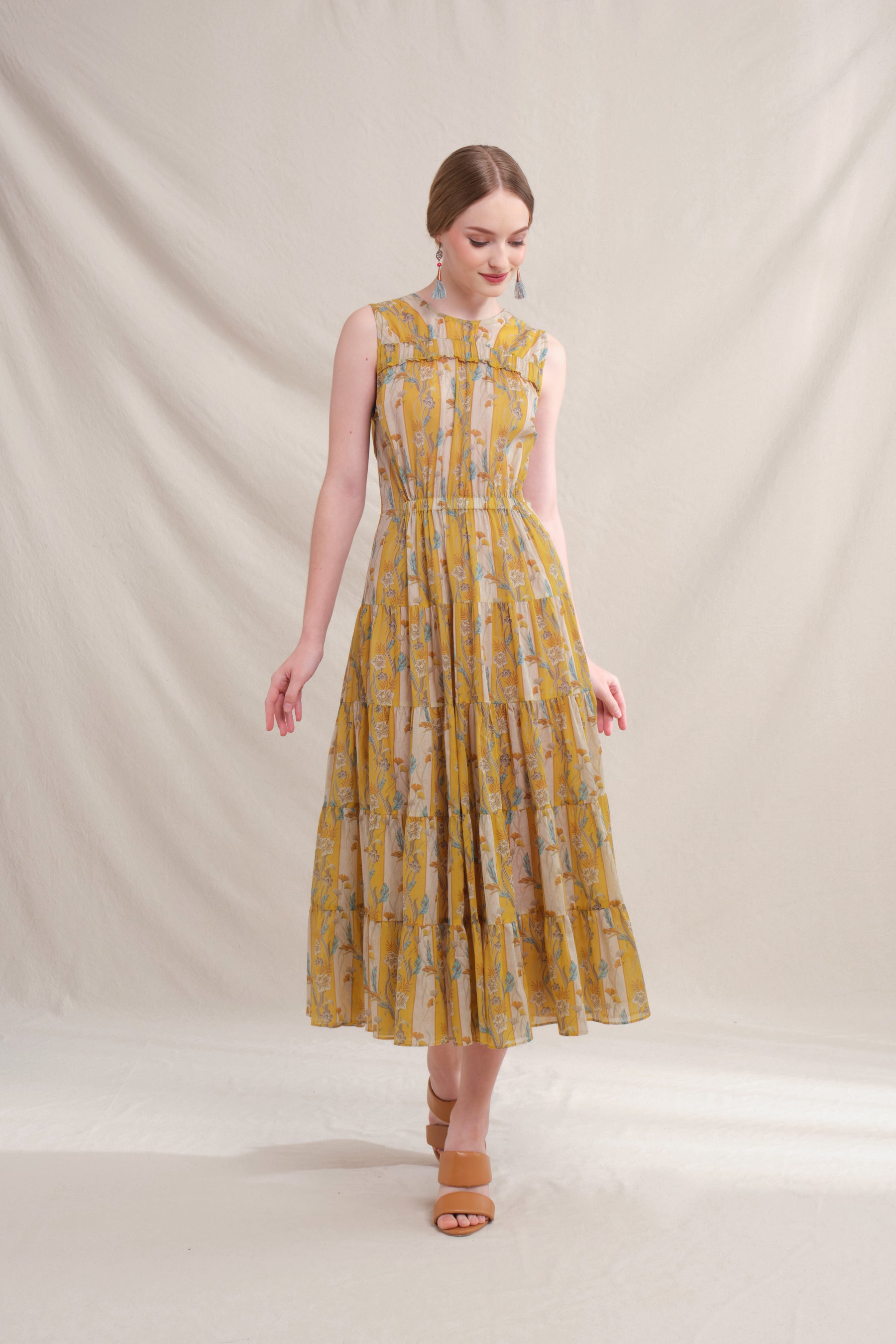 LISA Dress in Yellow Jalapa