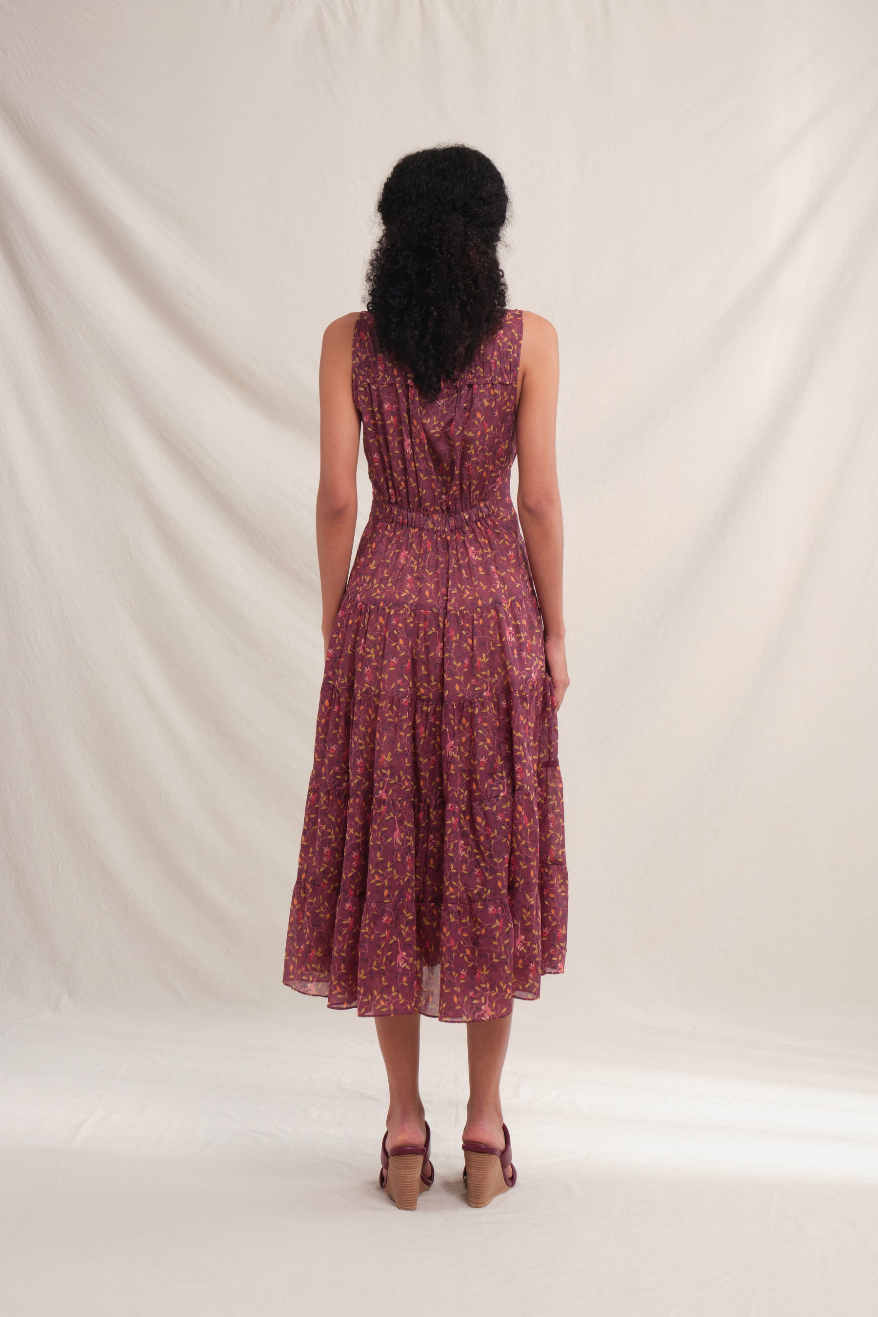 LISA Dress in Maroon Macca