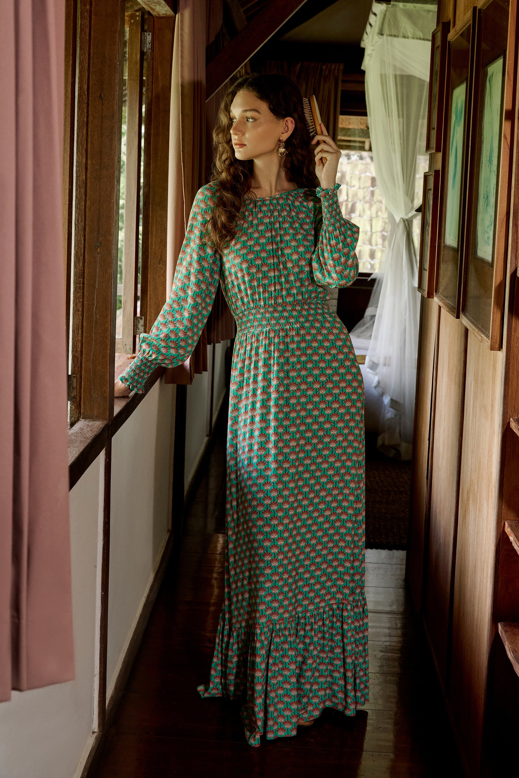 KINTAN Dress in Turquoise Saloko