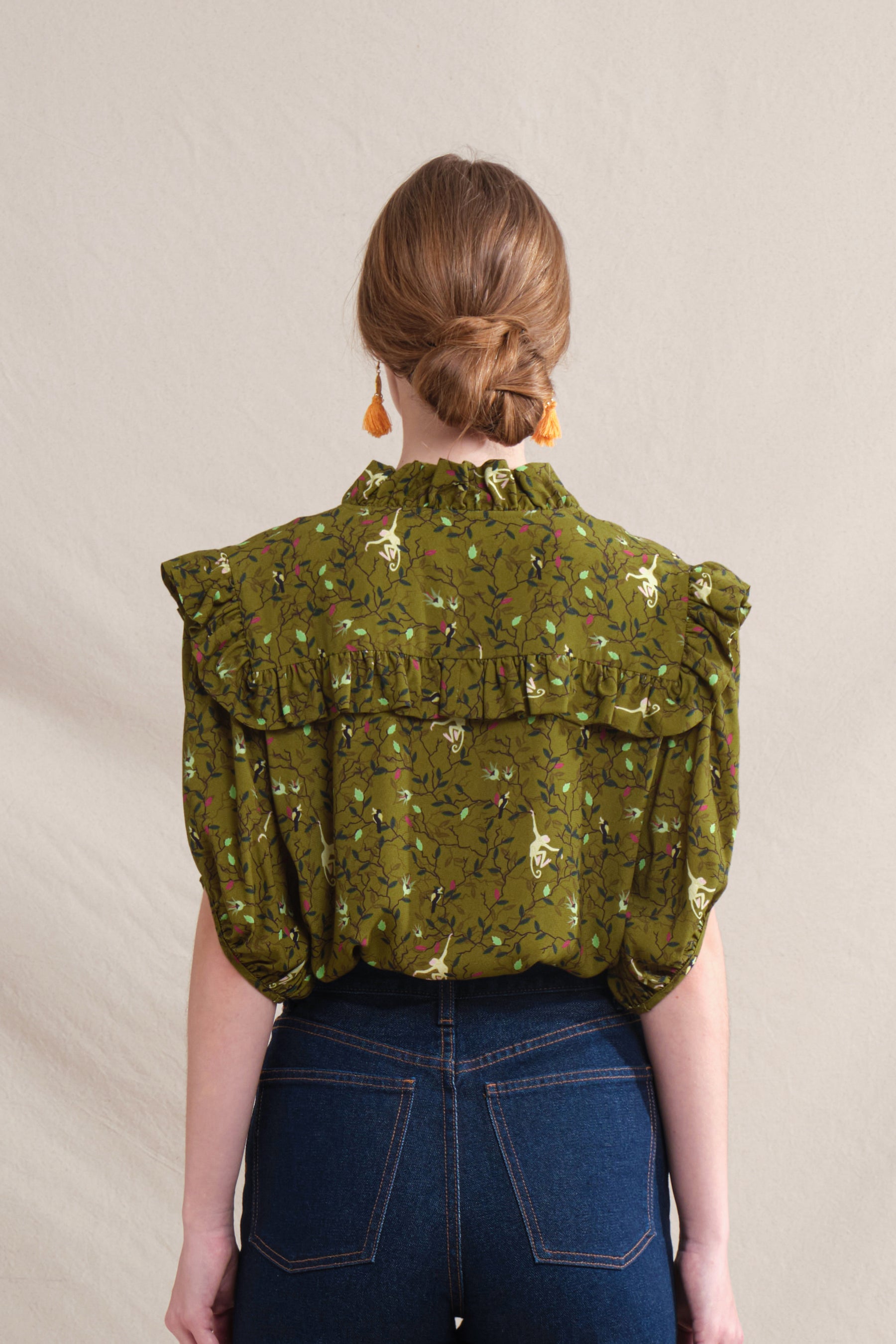 CAROL Top in Green Macca