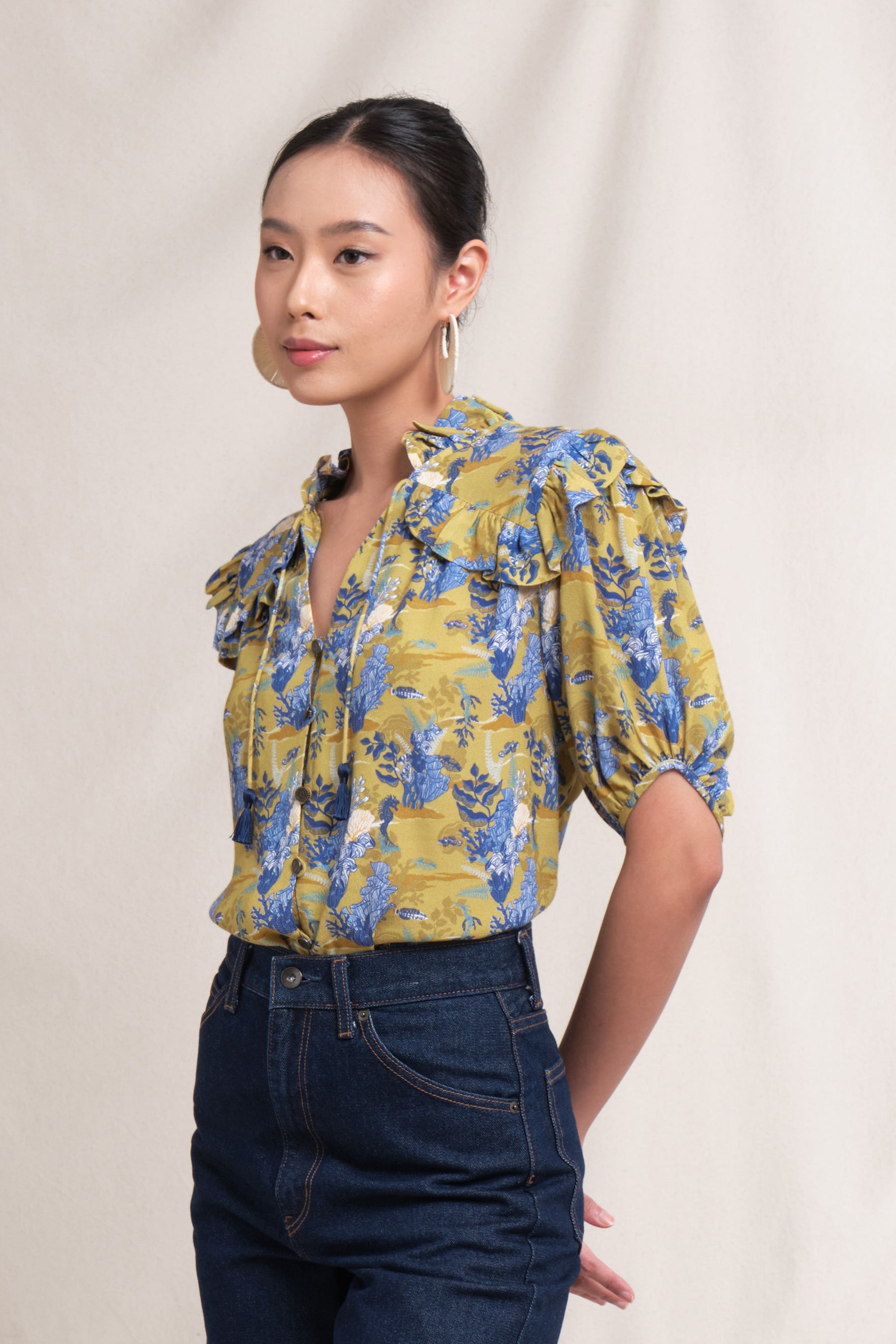 CAROL Top in Mustard Bunaken