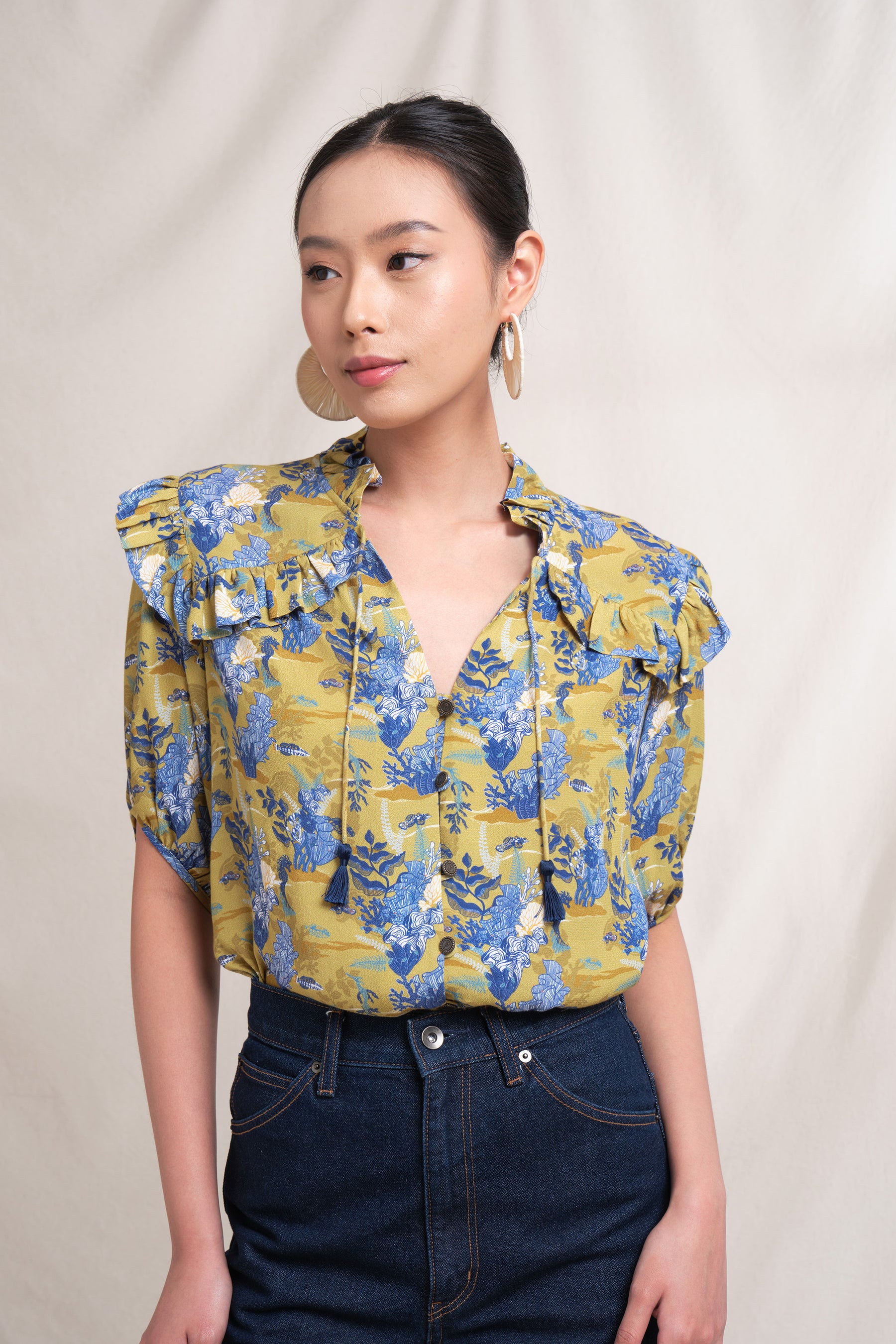 CAROL Top in Mustard Bunaken