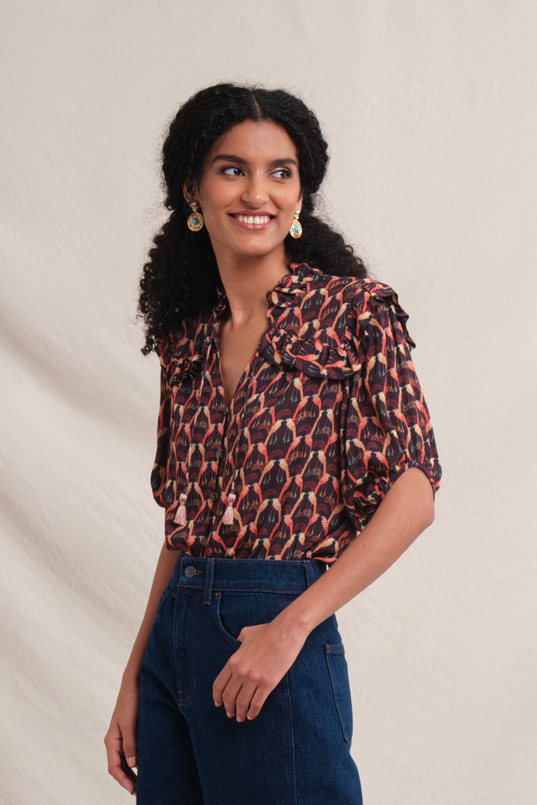 CAROL Top in Red Saeran