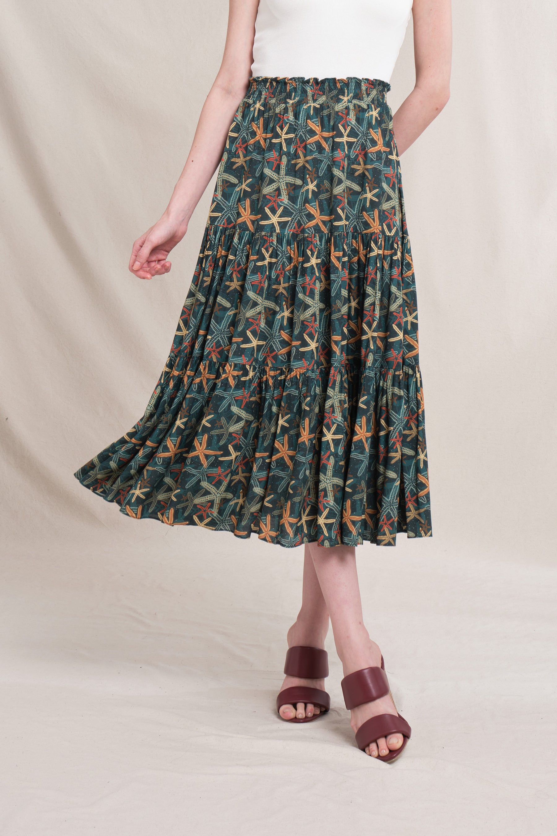 CHITA Skirt in Emerald Aster