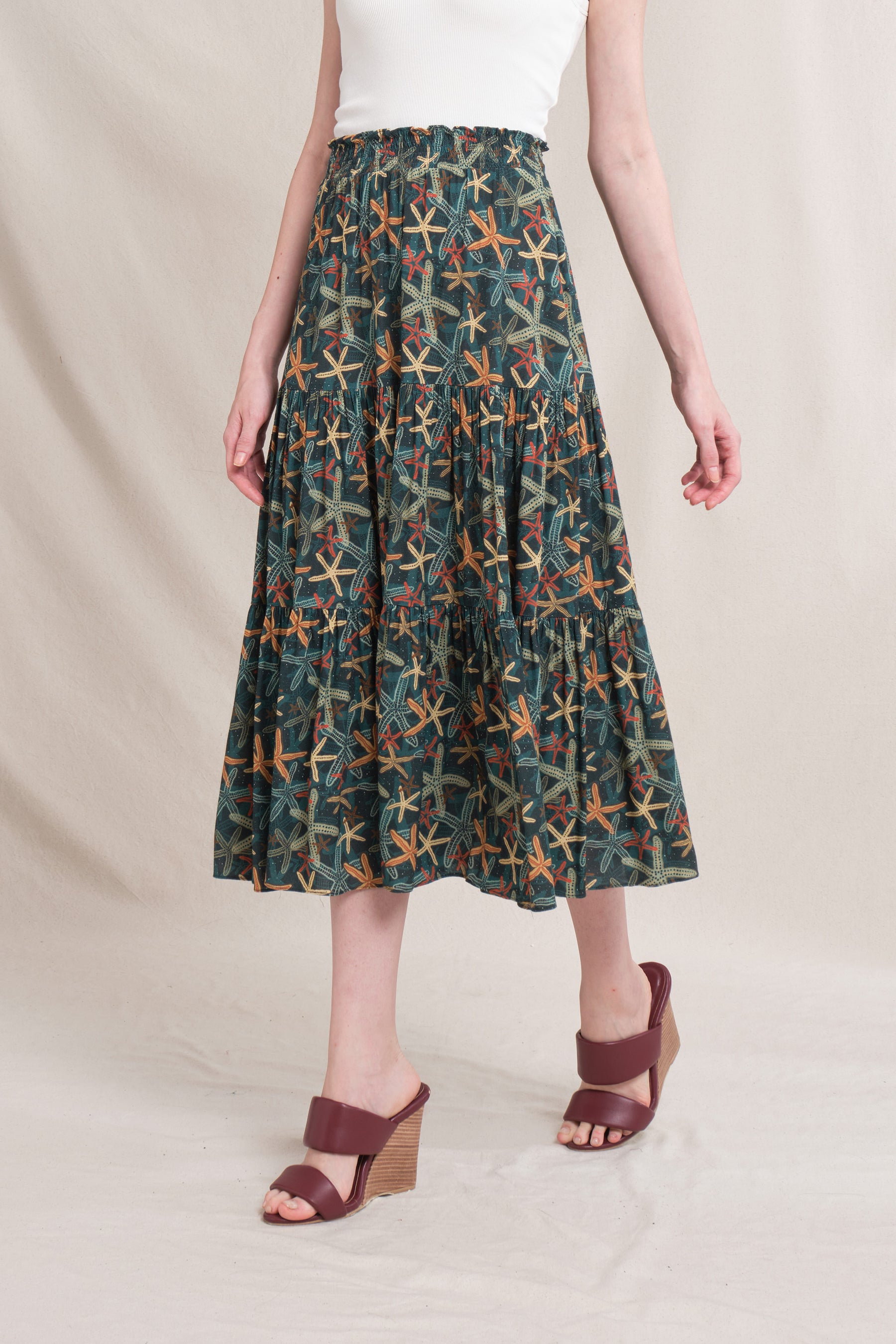 CHITA Skirt in Emerald Aster