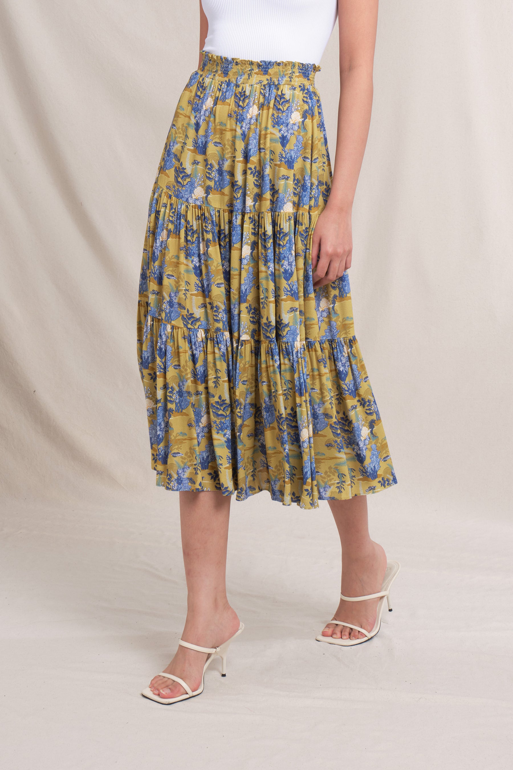 CHITA Skirt in Mustard Bunaken