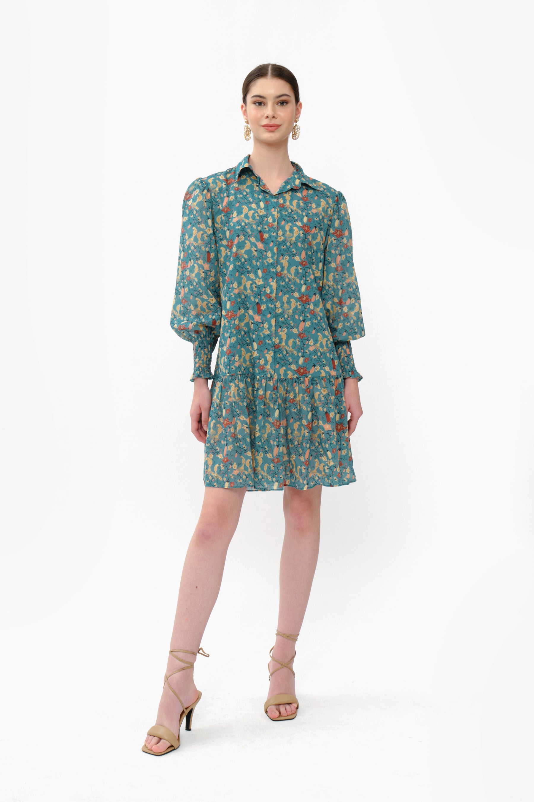 CLEO Dress in Blue Terong