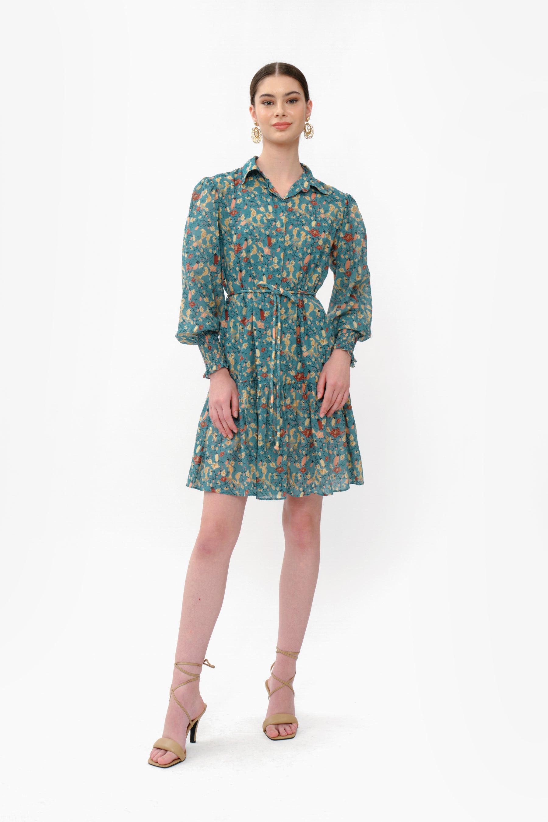 CLEO Dress in Blue Terong