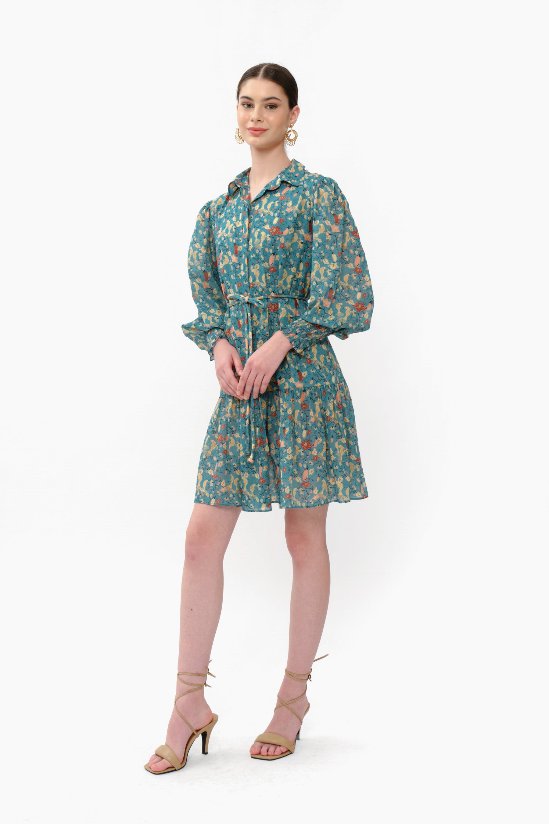 CLEO Dress in Blue Terong