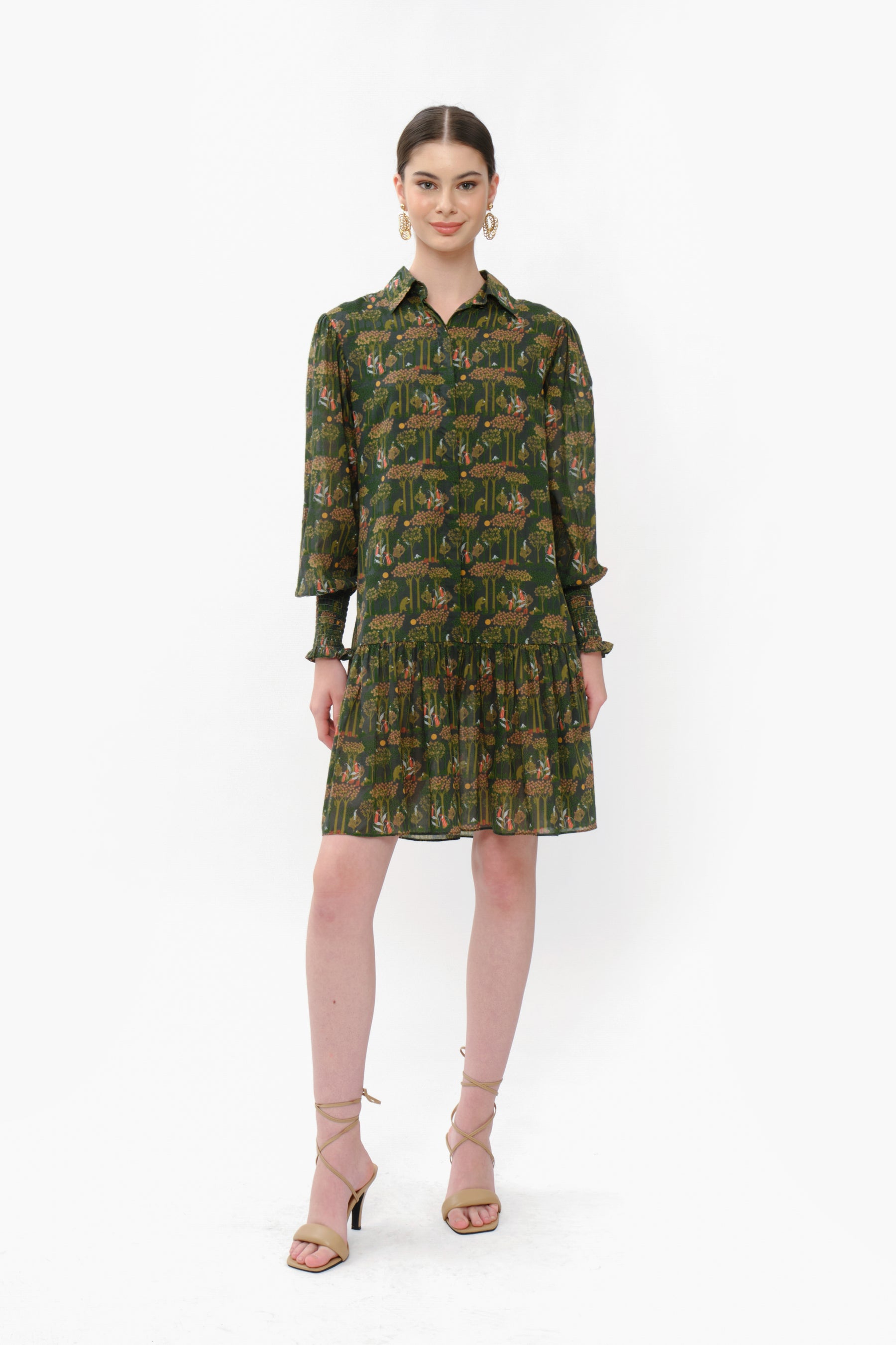 CLEO Dress in Green Forest