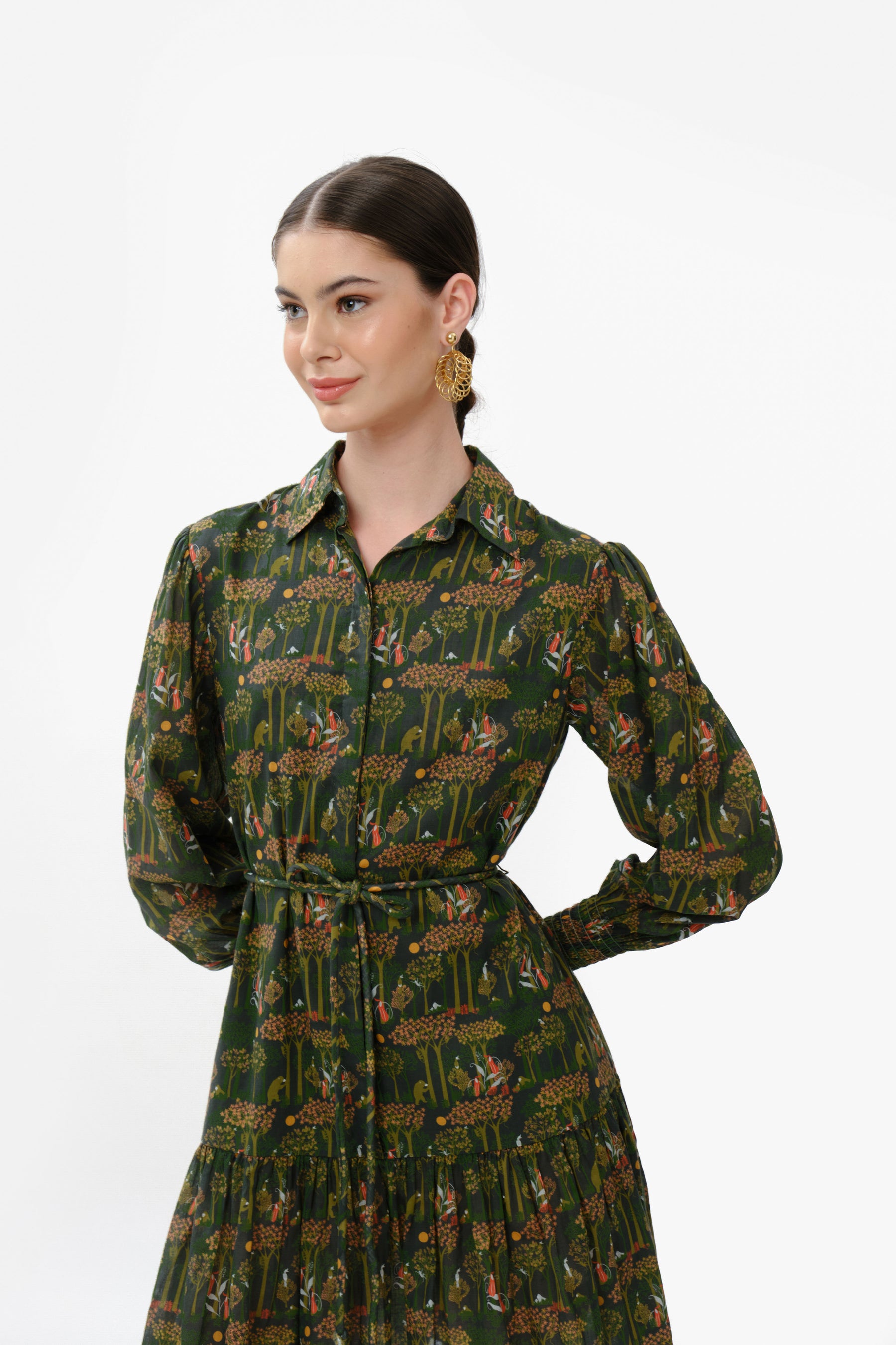 CLEO Dress in Green Forest