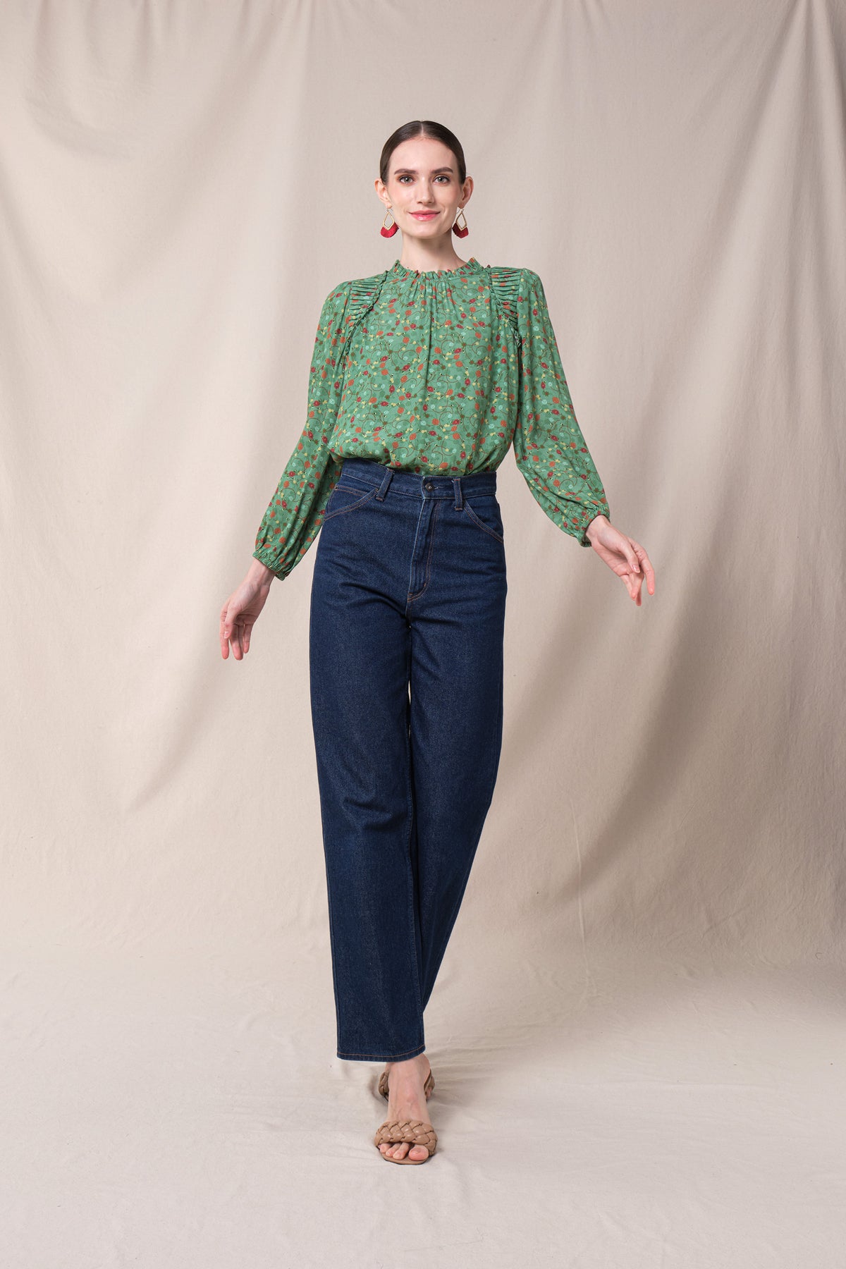 DENISE Top in Green Kelana