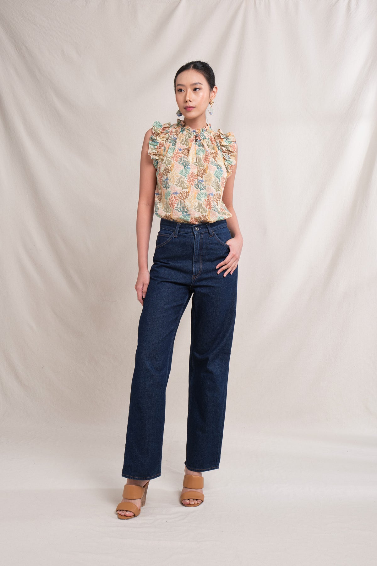 DOVIE Top in Beige Coral