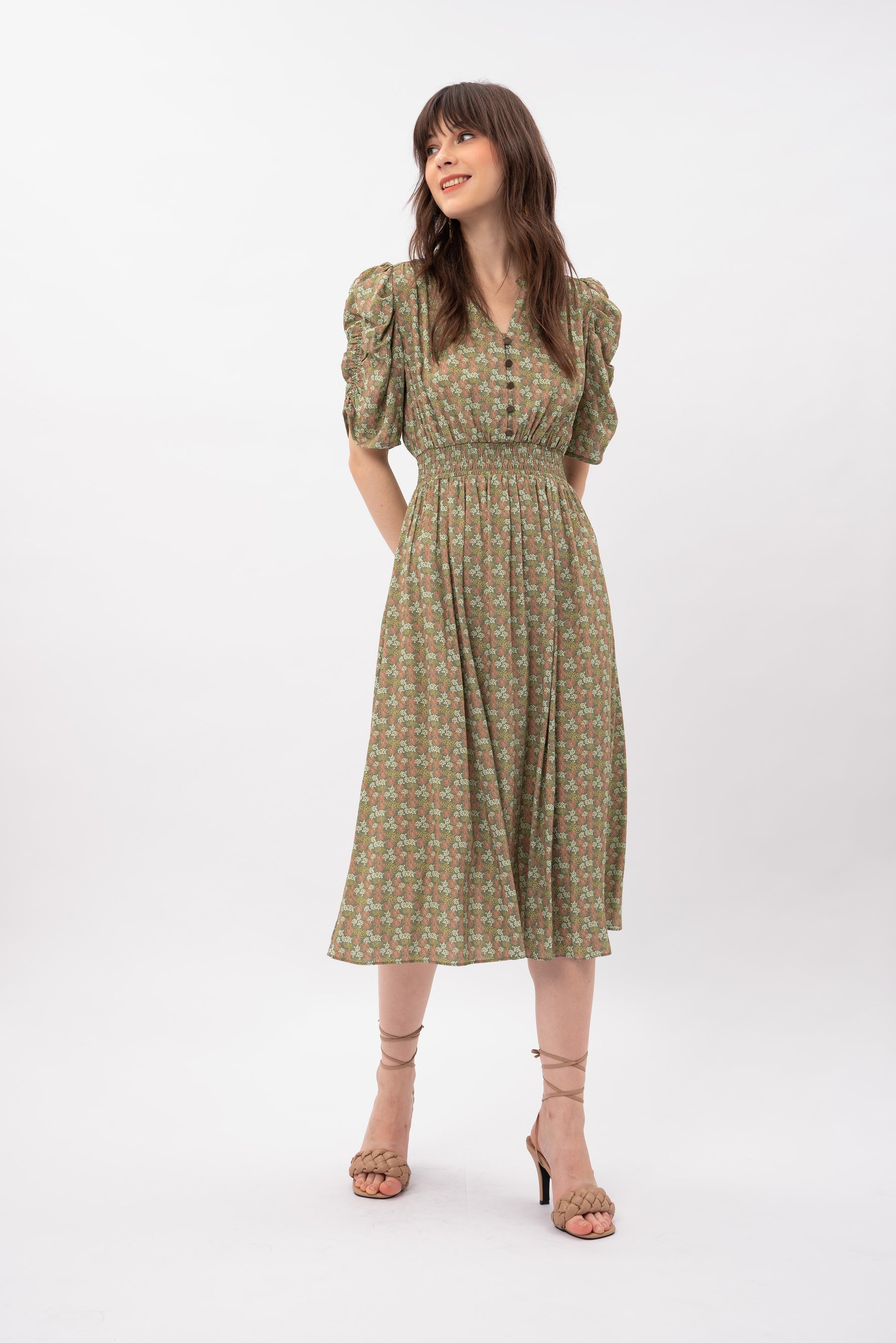 DREA Dress in Kilau Green