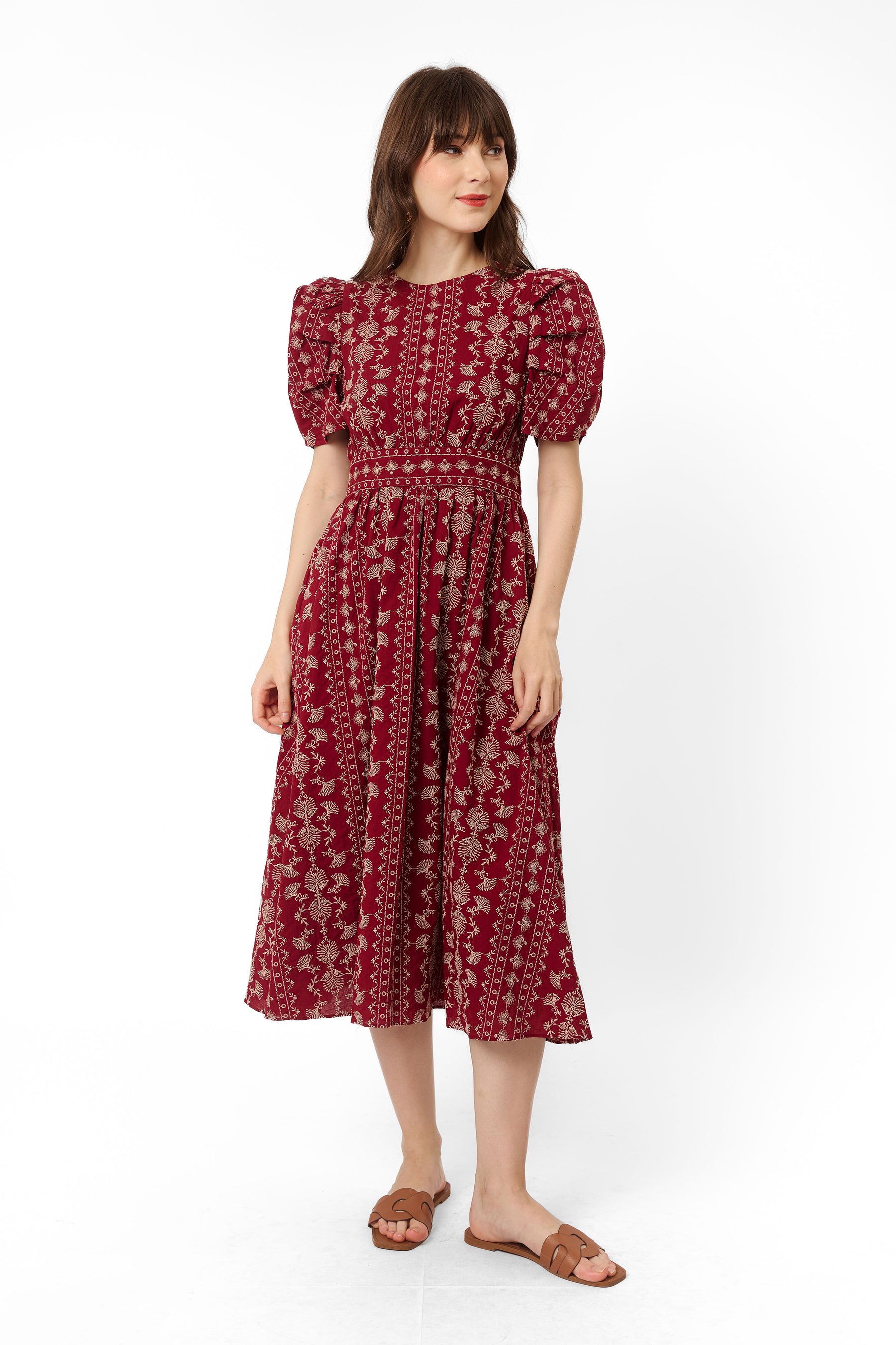 EMMA Dress in Cengkeh Maroon