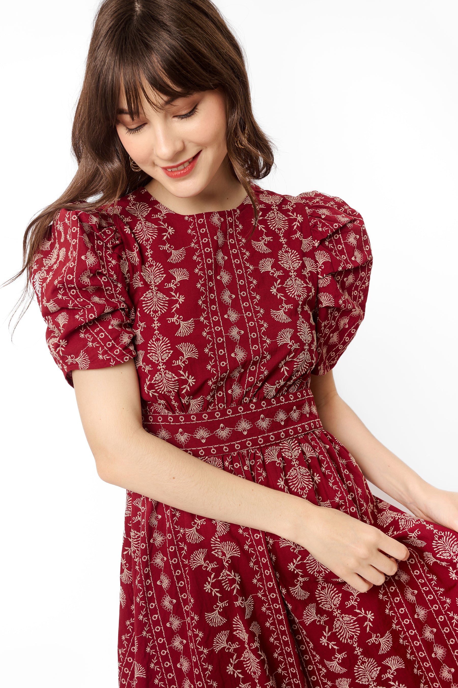 EMMA Dress in Cengkeh Maroon