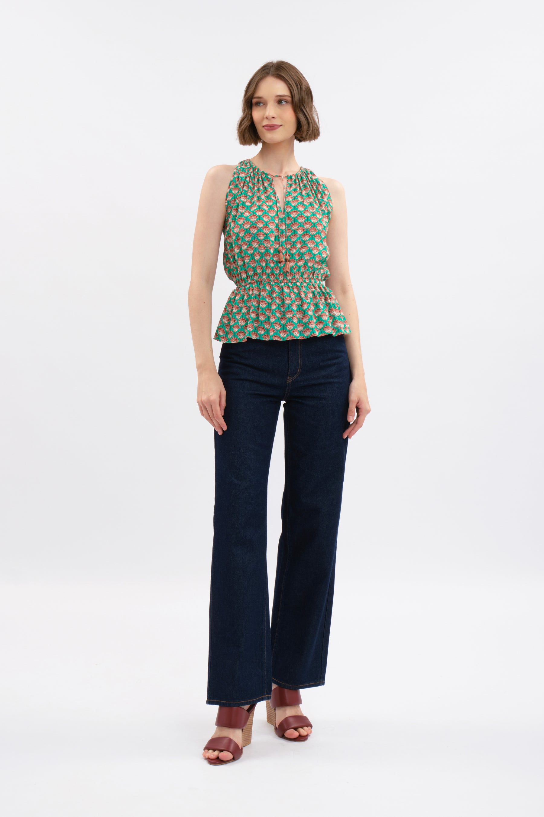 FAY Top in Turquoise Saloko