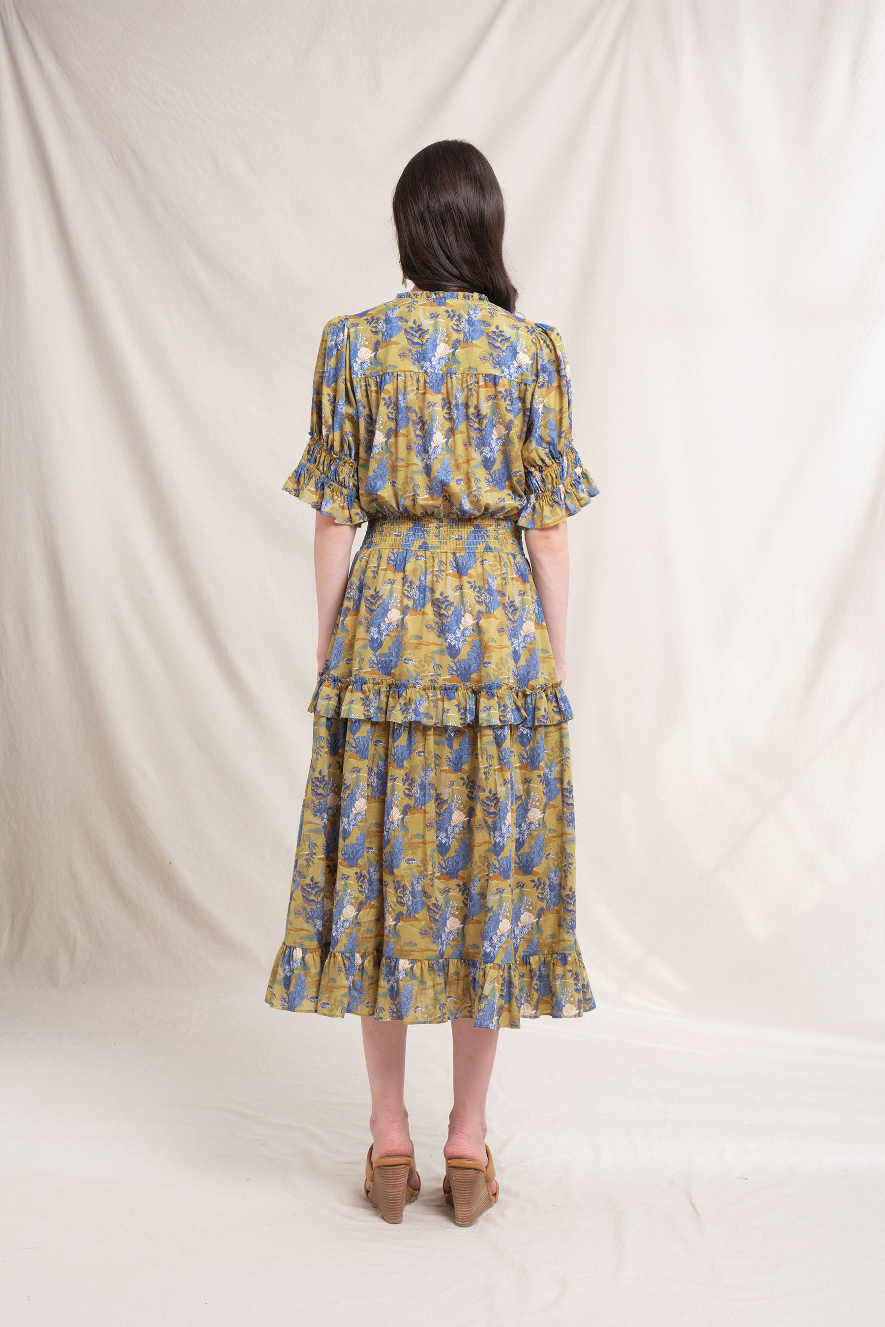 FRIDA Dress in Mustard Bunaken