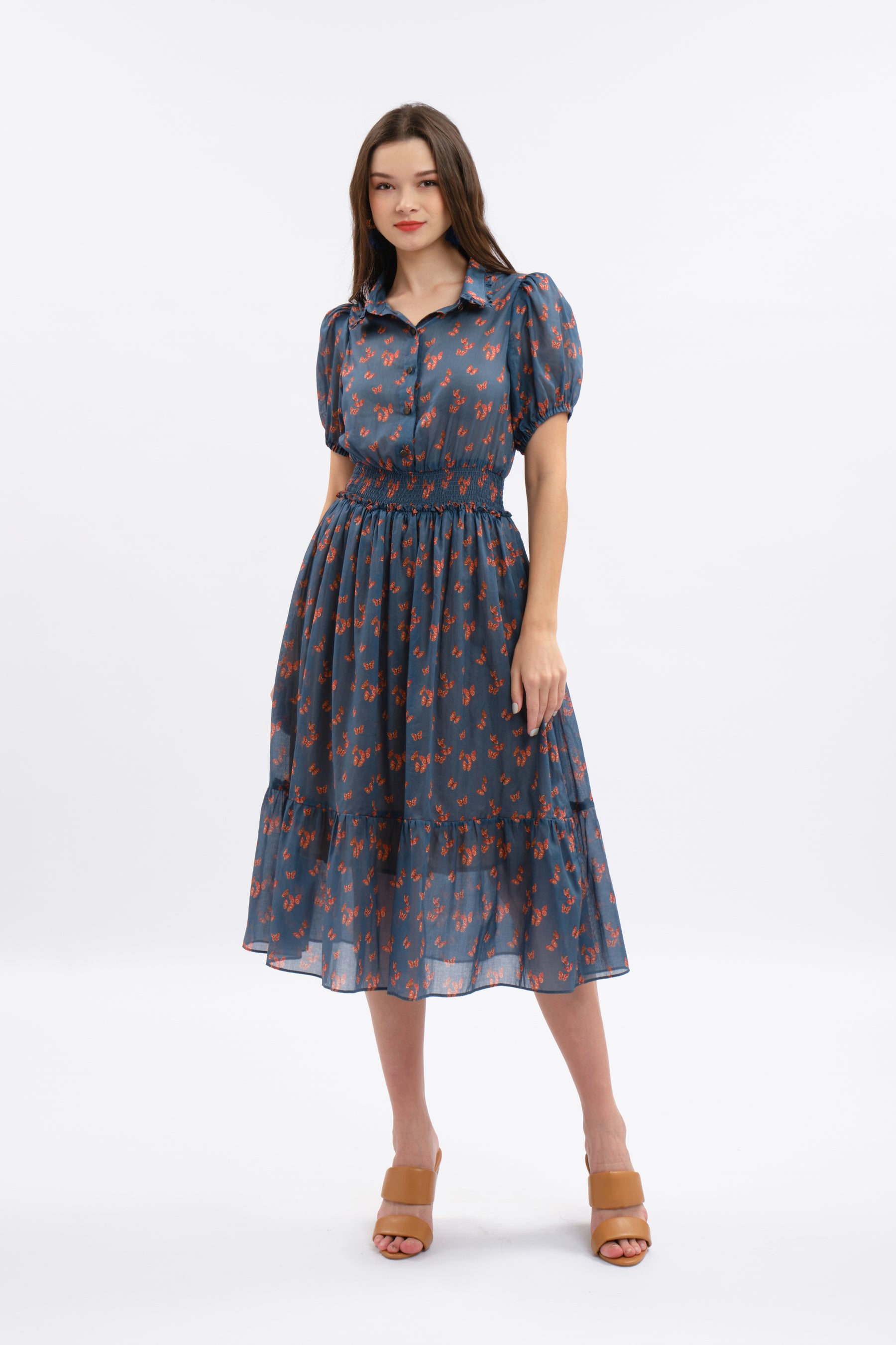 GIA Dress in Blue Kupu