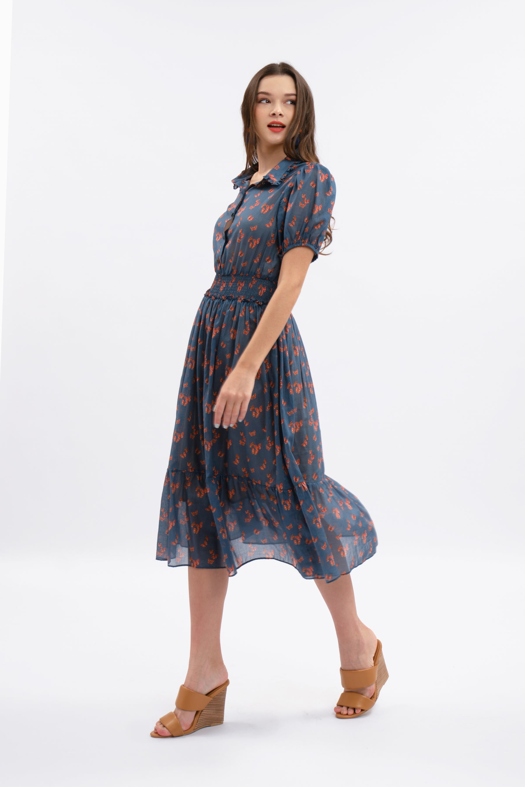 GIA Dress in Blue Kupu