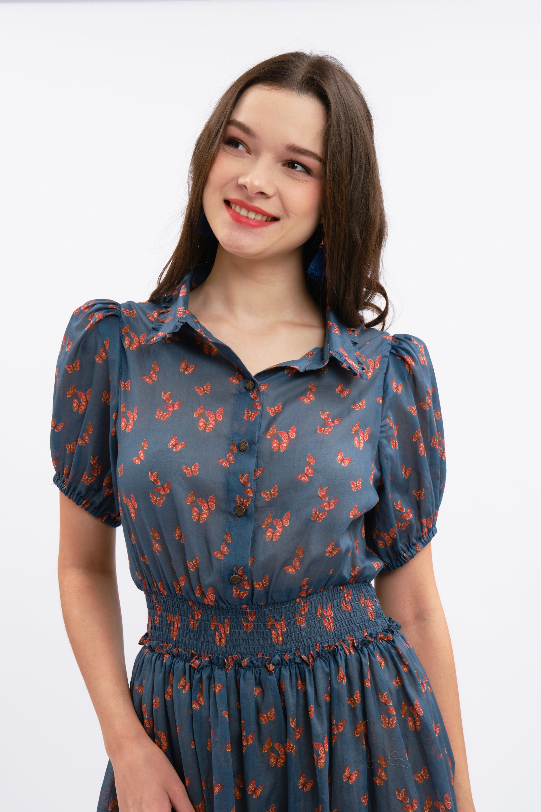 GIA Dress in Blue Kupu